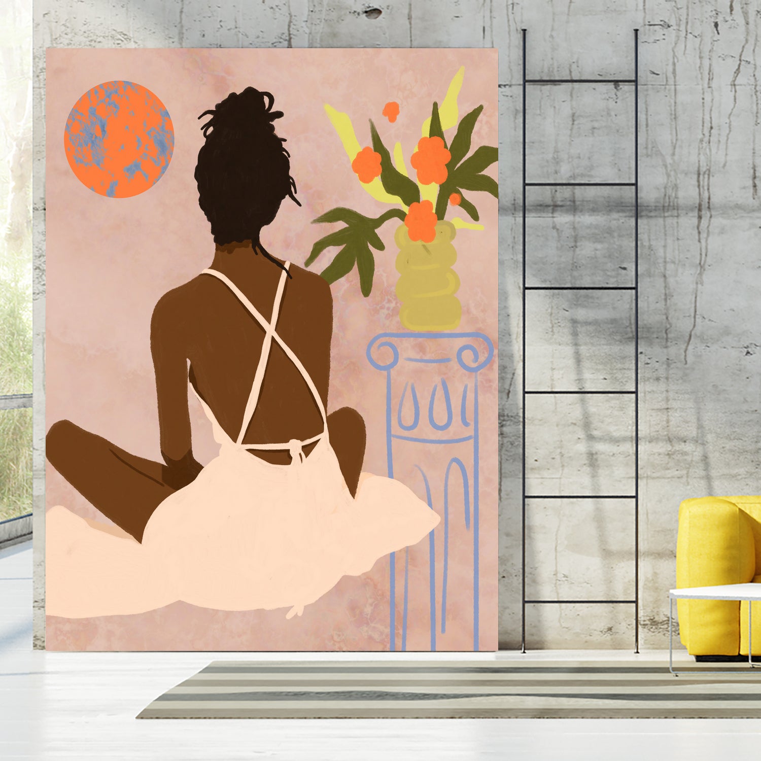 Gazing into the Abyss by Kintsugi99 on GIANT ART - orange framed canvas