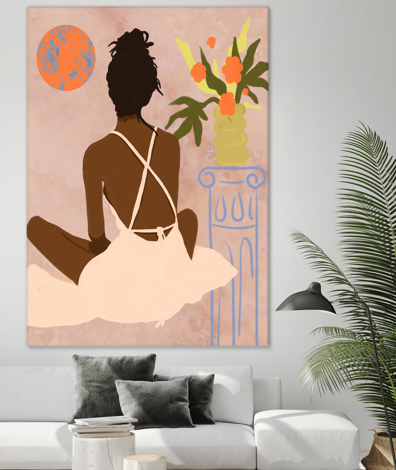 Gazing into the Abyss by Kintsugi99 on GIANT ART - orange framed canvas