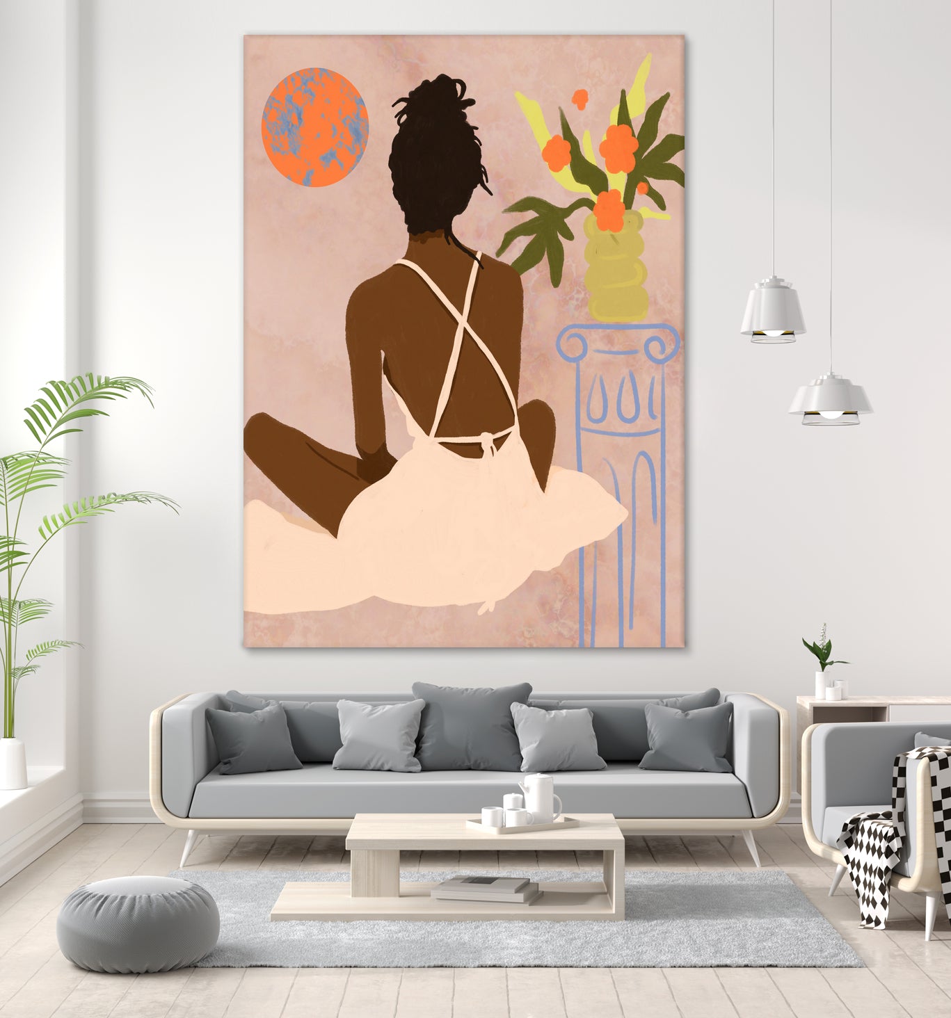 Gazing into the Abyss by Kintsugi99 on GIANT ART - orange framed canvas