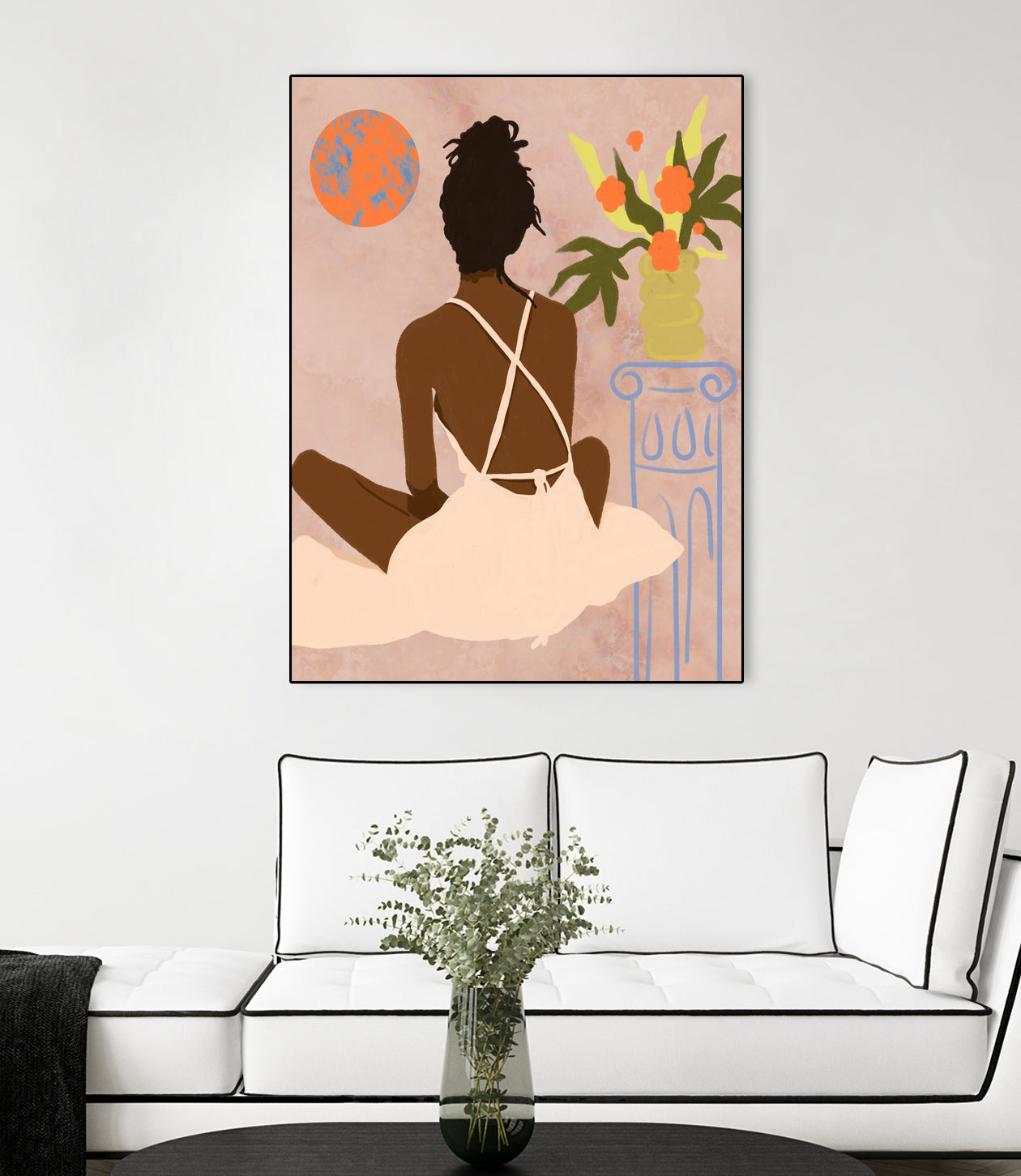 Gazing into the Abyss by Kintsugi99 on GIANT ART - orange framed canvas