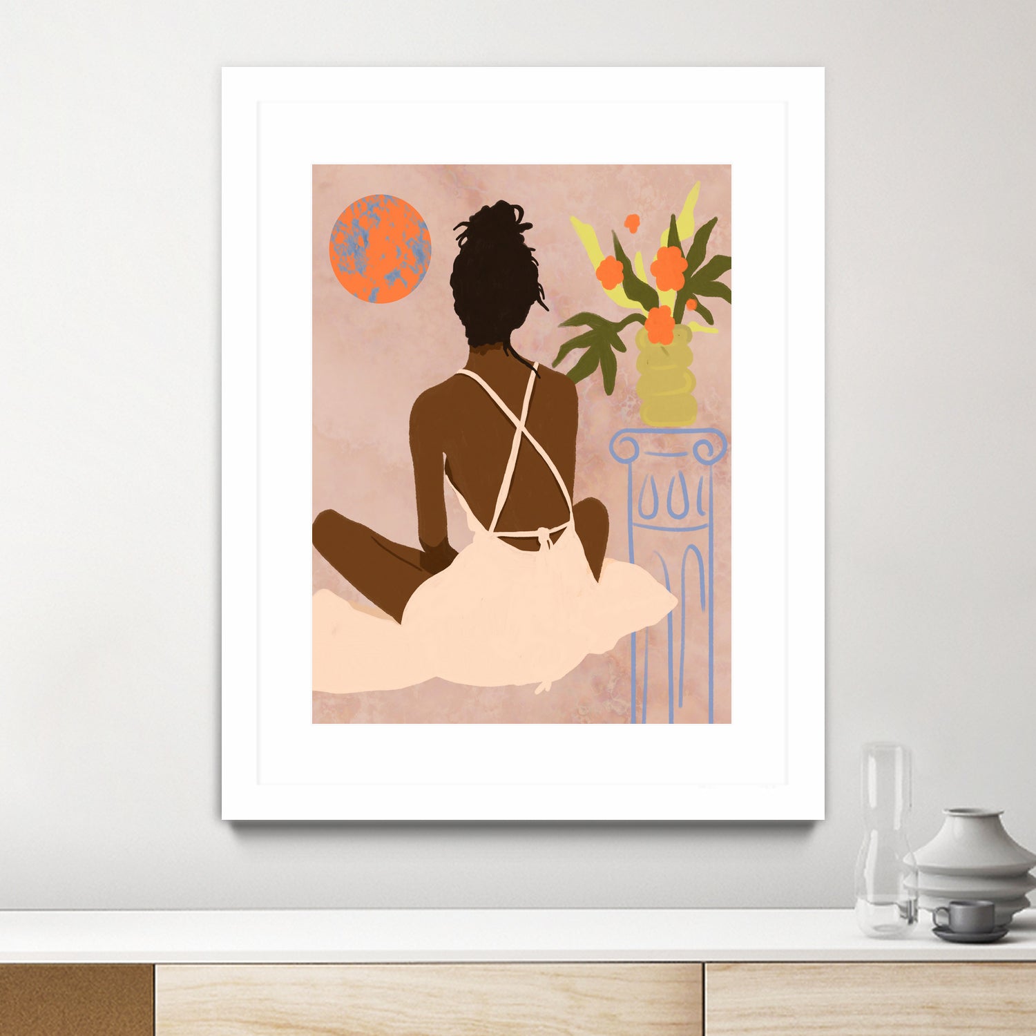 Gazing into the Abyss by Kintsugi99 on GIANT ART - orange framed canvas