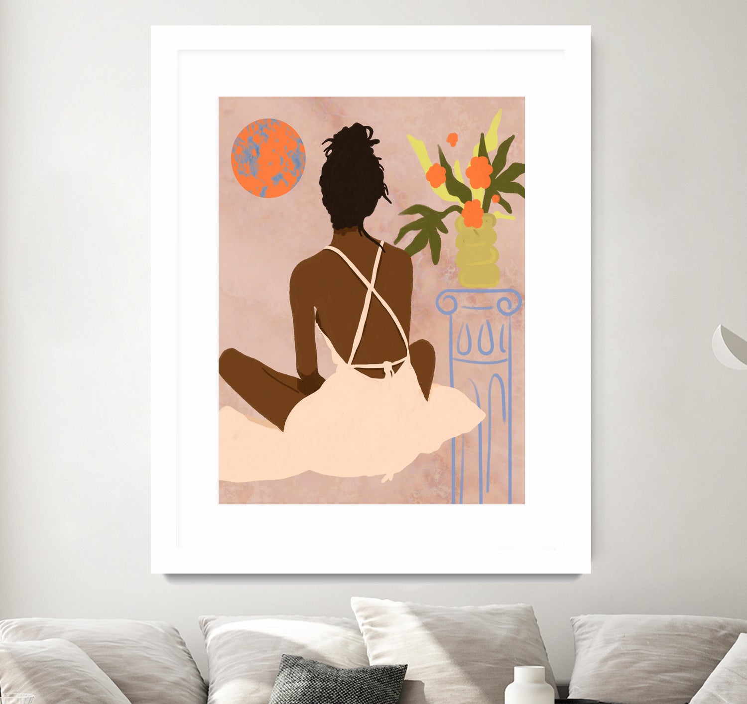 Gazing into the Abyss by Kintsugi99 on GIANT ART - orange framed canvas