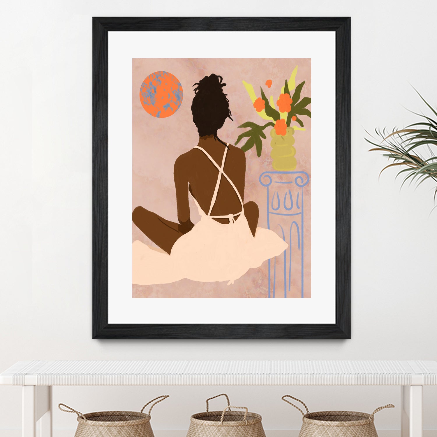 Gazing into the Abyss by Kintsugi99 on GIANT ART - orange framed canvas