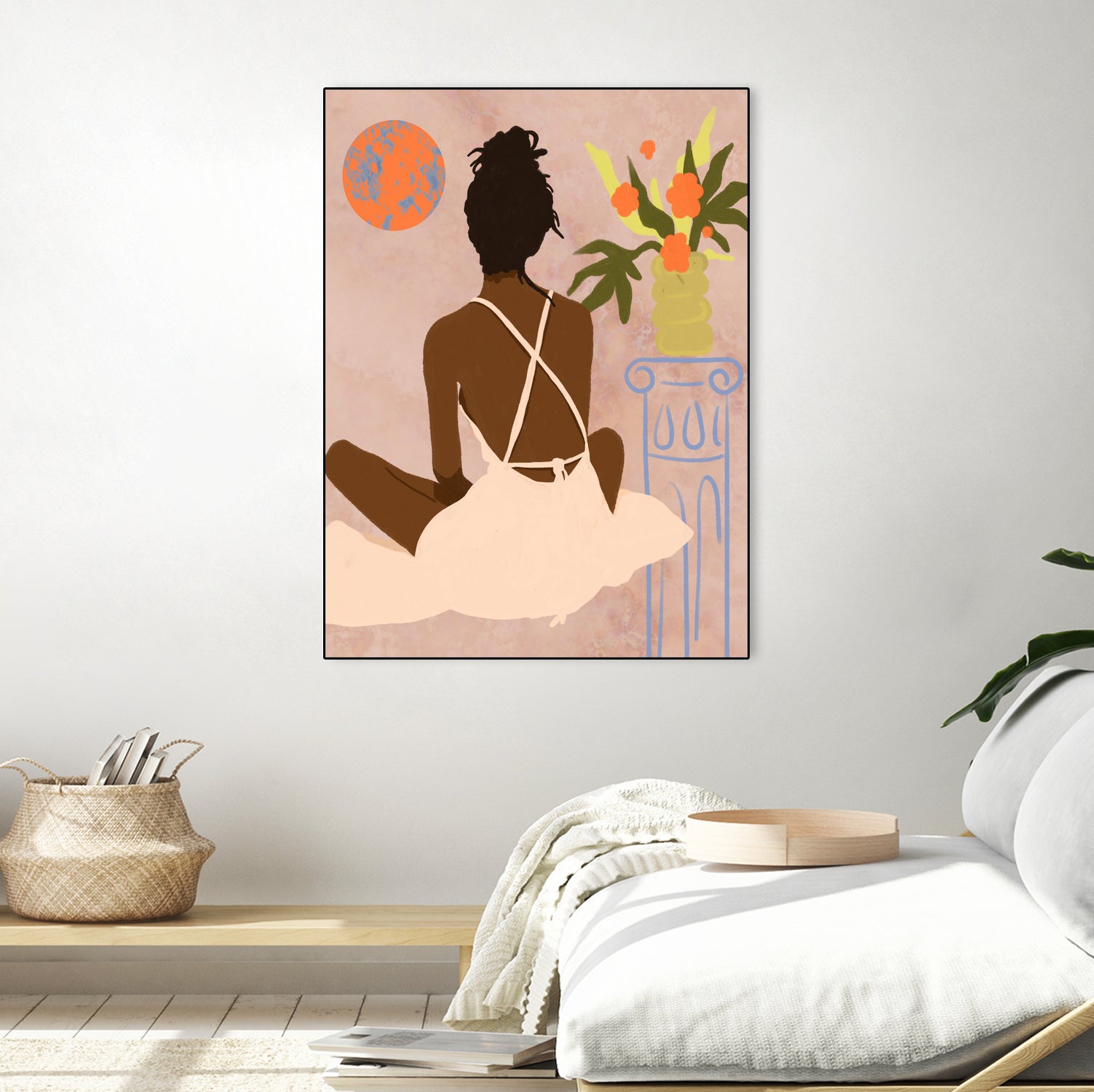 Gazing into the Abyss by Kintsugi99 on GIANT ART - orange framed canvas