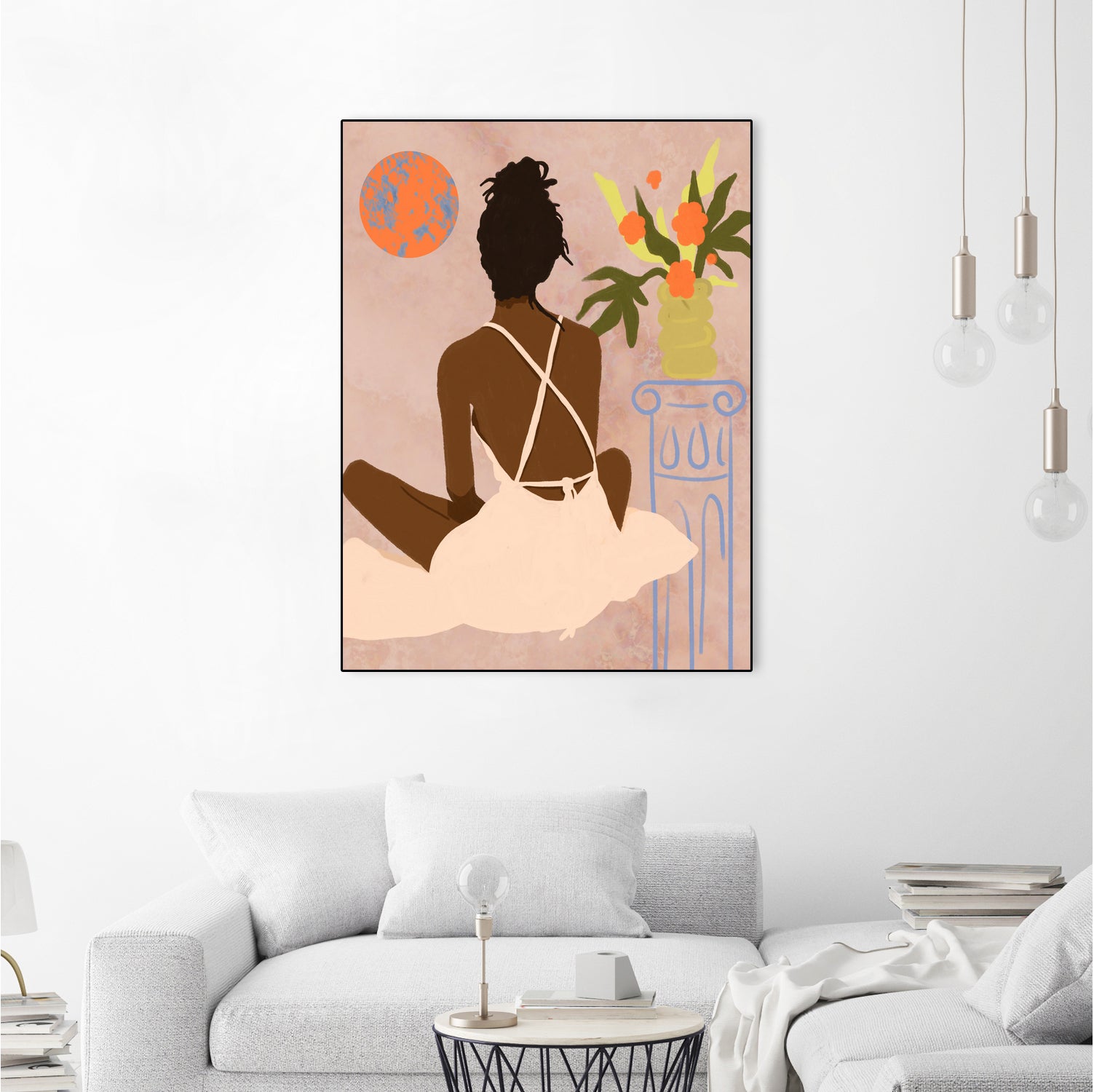Gazing into the Abyss by Kintsugi99 on GIANT ART - orange framed canvas