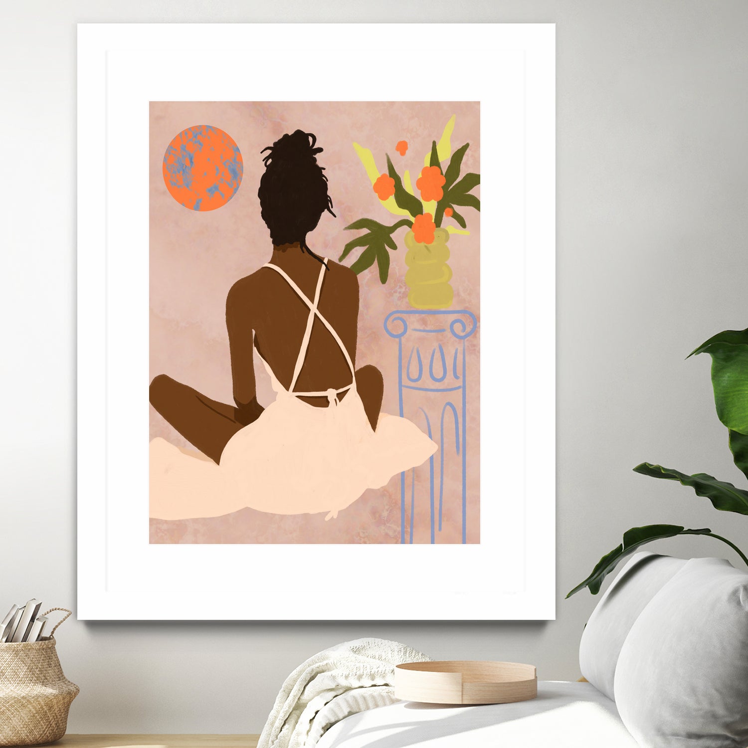 Gazing into the Abyss by Kintsugi99 on GIANT ART - orange framed canvas