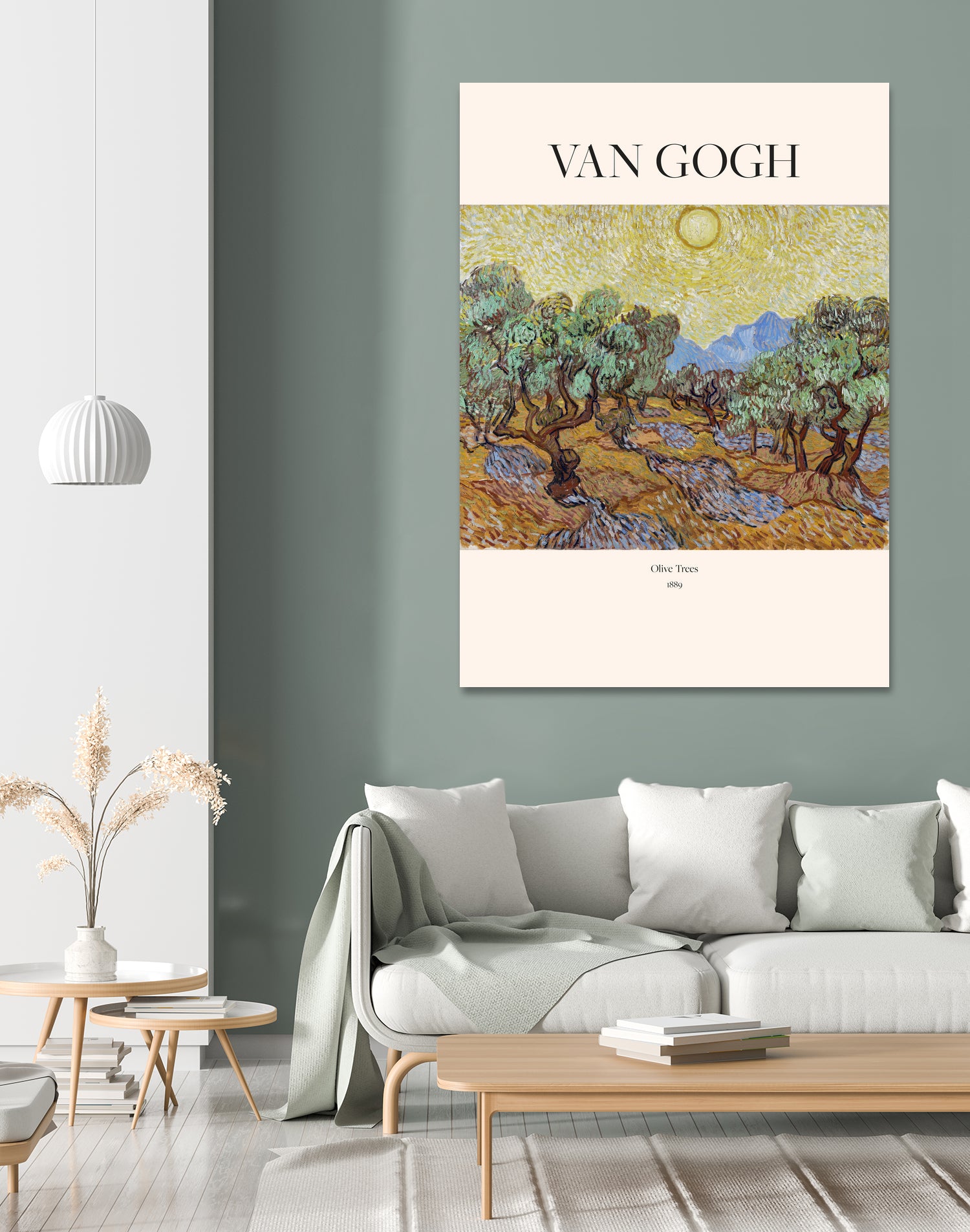 Olive Trees (1889) by Vincent Van Gogh on GIANT ART - landscape text