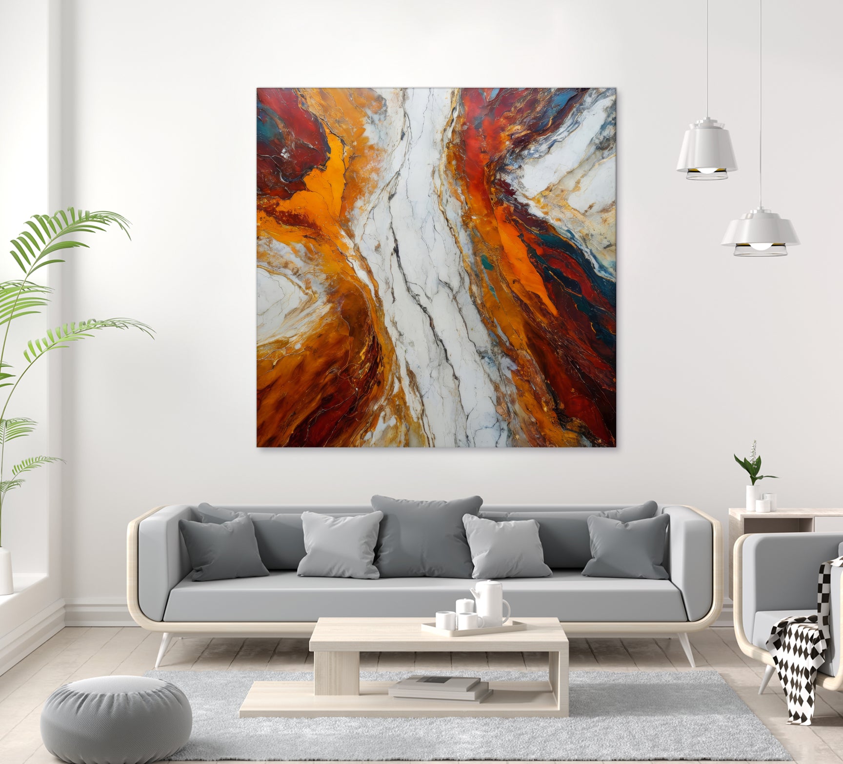 Fiery Orange And Red Hues by Alpenglow Workshop on GIANT ART - abstract abstract art