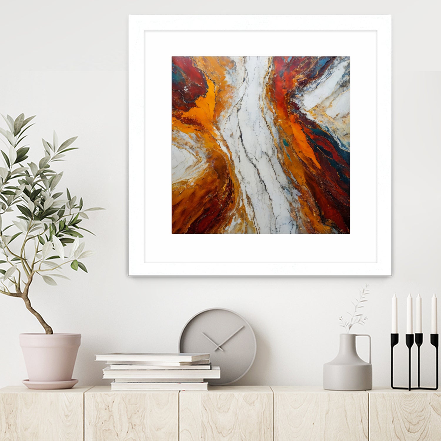 Fiery Orange And Red Hues by Alpenglow Workshop on GIANT ART - abstract abstract art