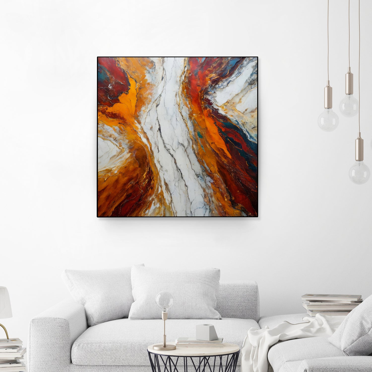 Fiery Orange And Red Hues by Alpenglow Workshop on GIANT ART - abstract abstract art