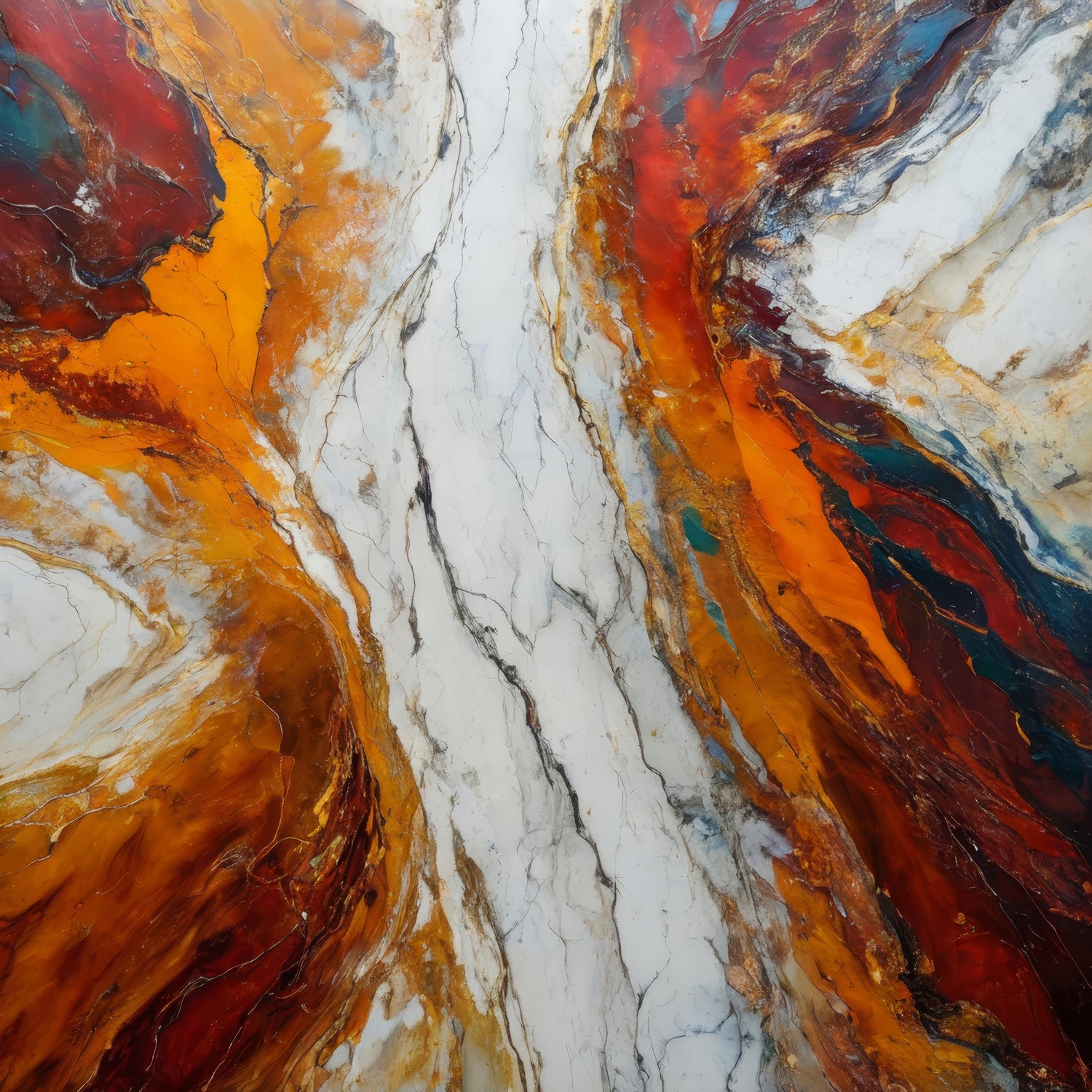 Fiery Orange And Red Hues by Alpenglow Workshop on GIANT ART - abstract abstract art