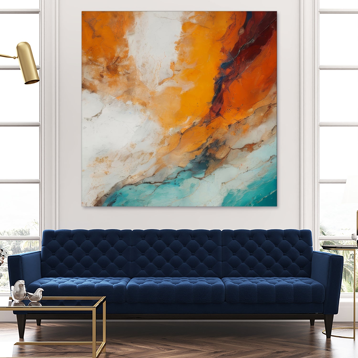 Fiery Horizon Burst by Alpenglow Workshop on GIANT ART - abstract abstract art