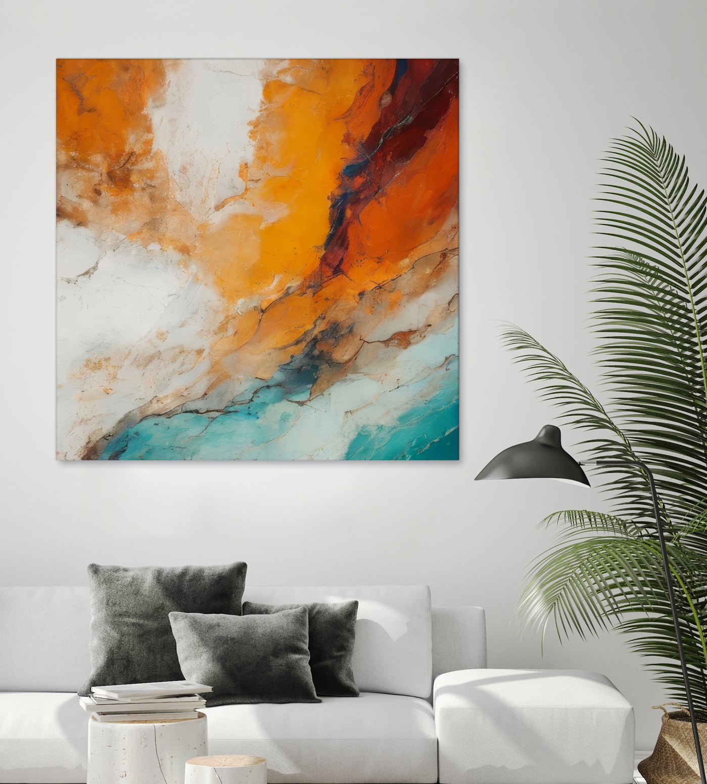 Fiery Horizon Burst by Alpenglow Workshop on GIANT ART - abstract abstract art