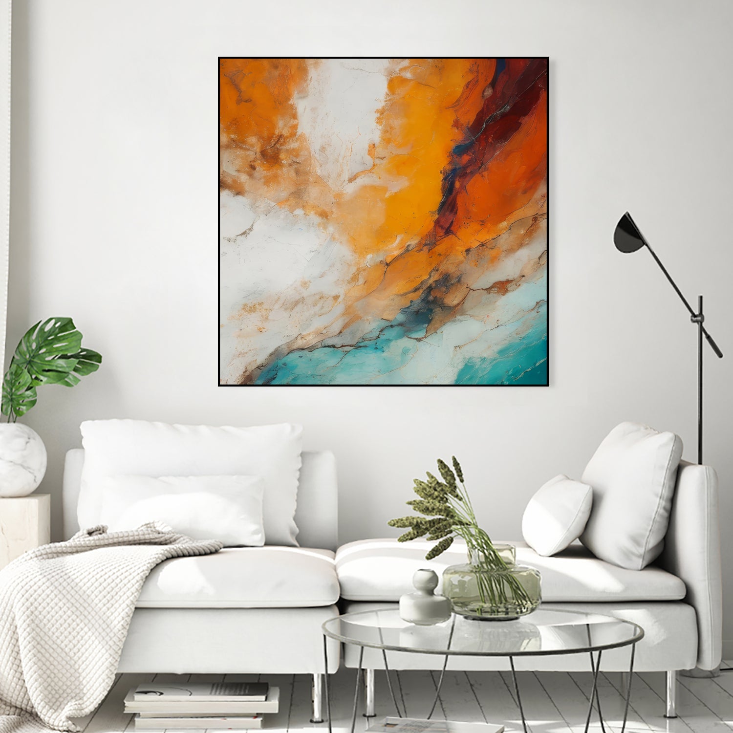 Fiery Horizon Burst by Alpenglow Workshop on GIANT ART - abstract abstract art