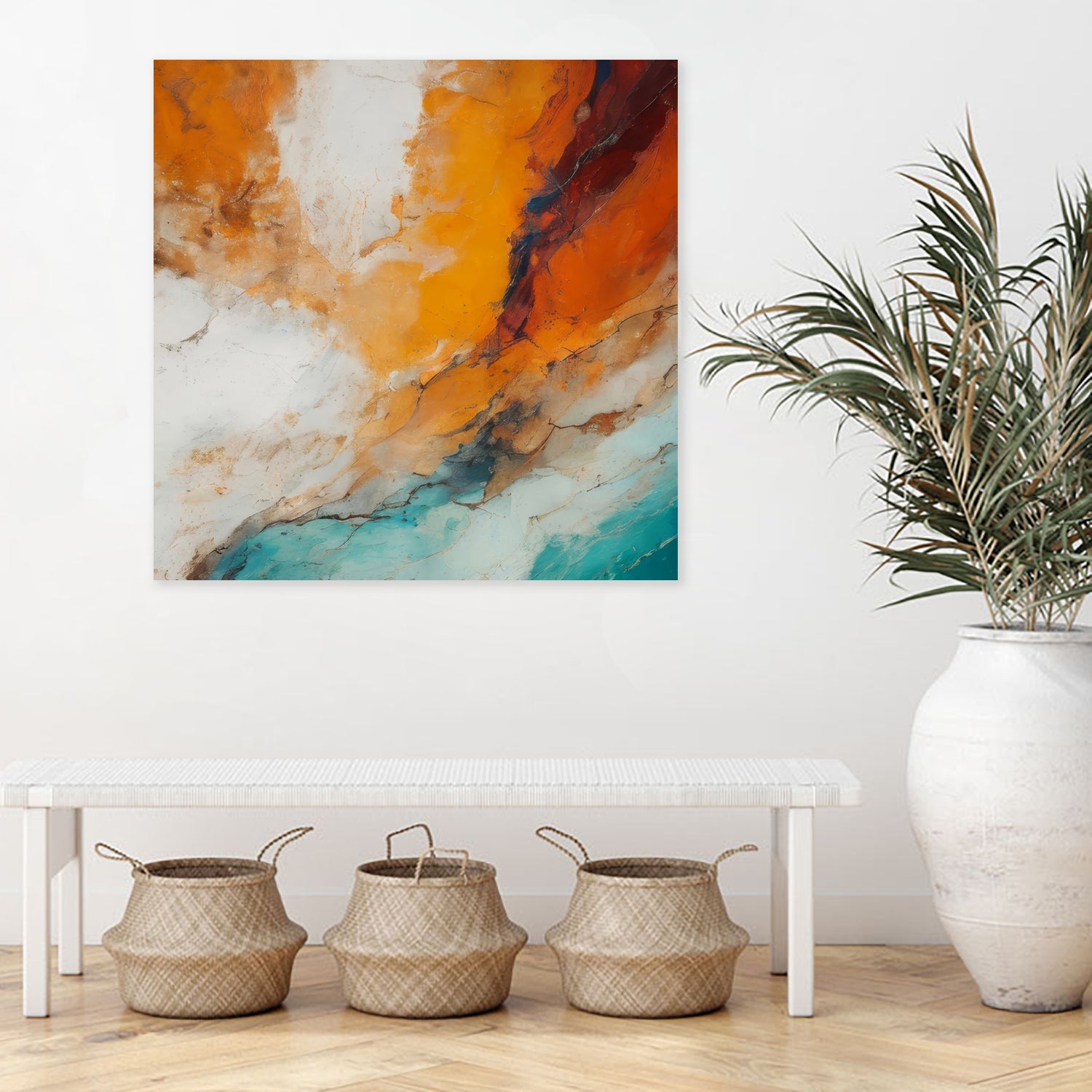 Fiery Horizon Burst by Alpenglow Workshop on GIANT ART - abstract abstract art