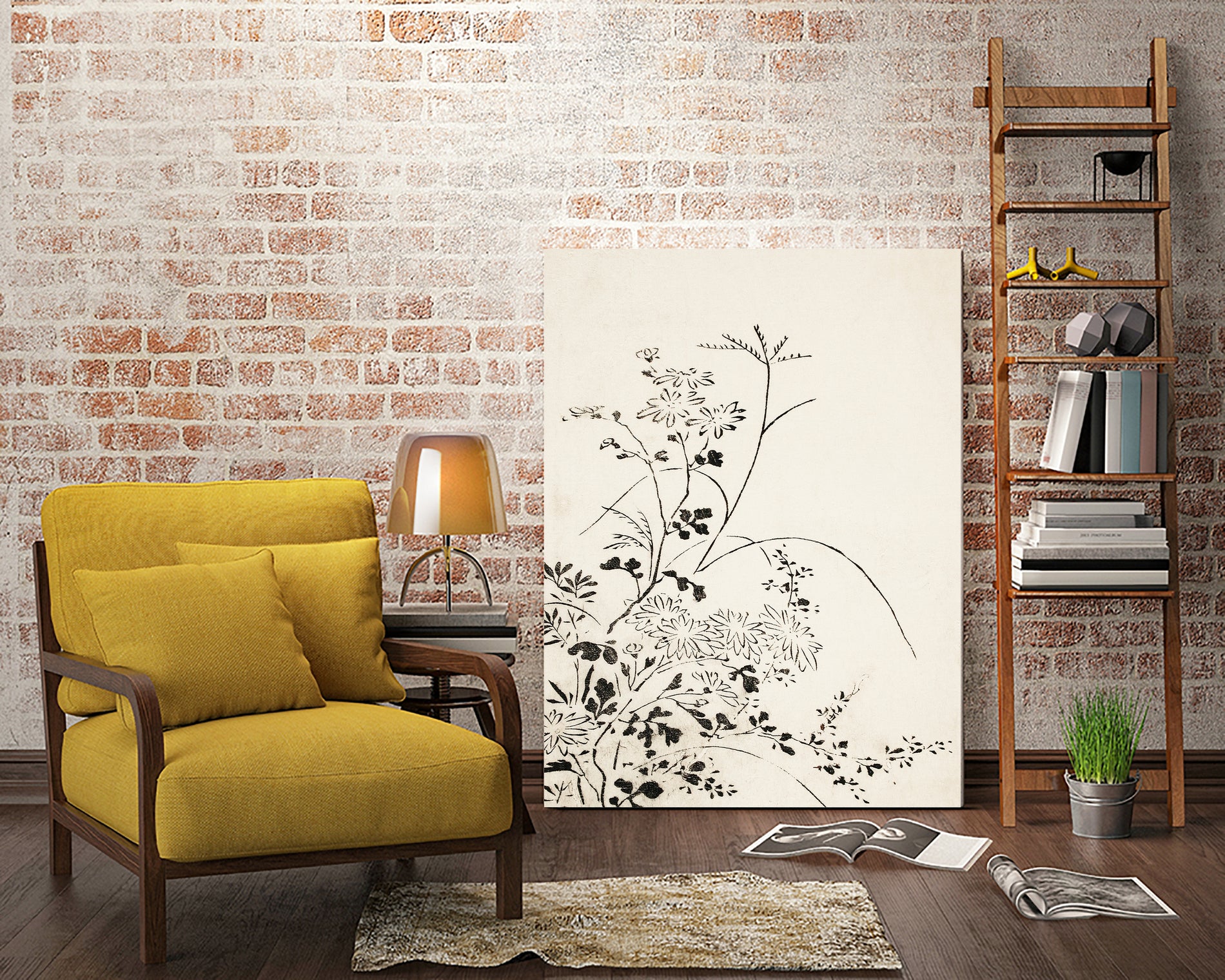 Autumn Flowers and Grasses (1762) by Miyazaki Yuzen on GIANT ART - illustration drawing