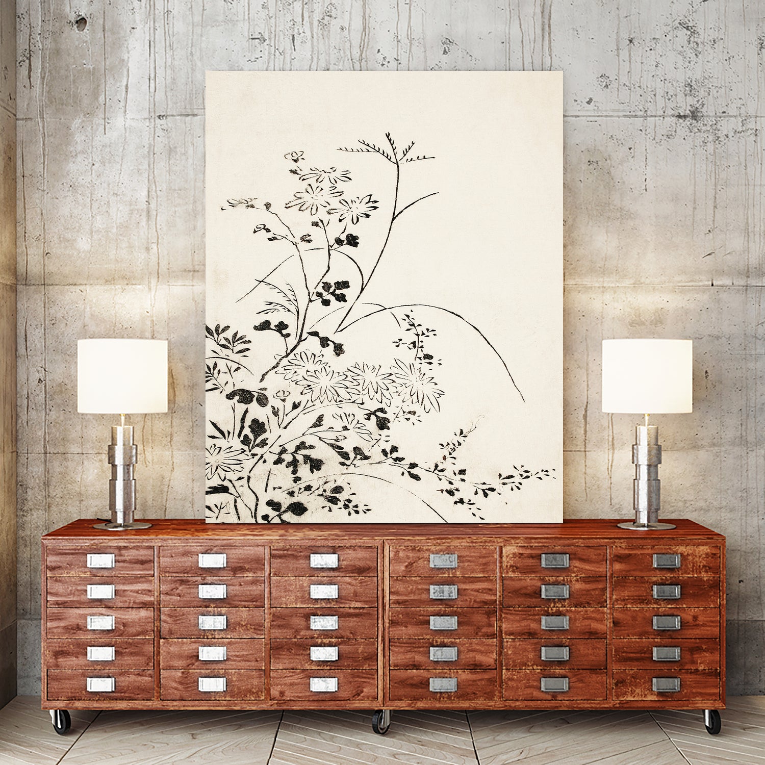 Autumn Flowers and Grasses (1762) by Miyazaki Yuzen on GIANT ART - illustration drawing