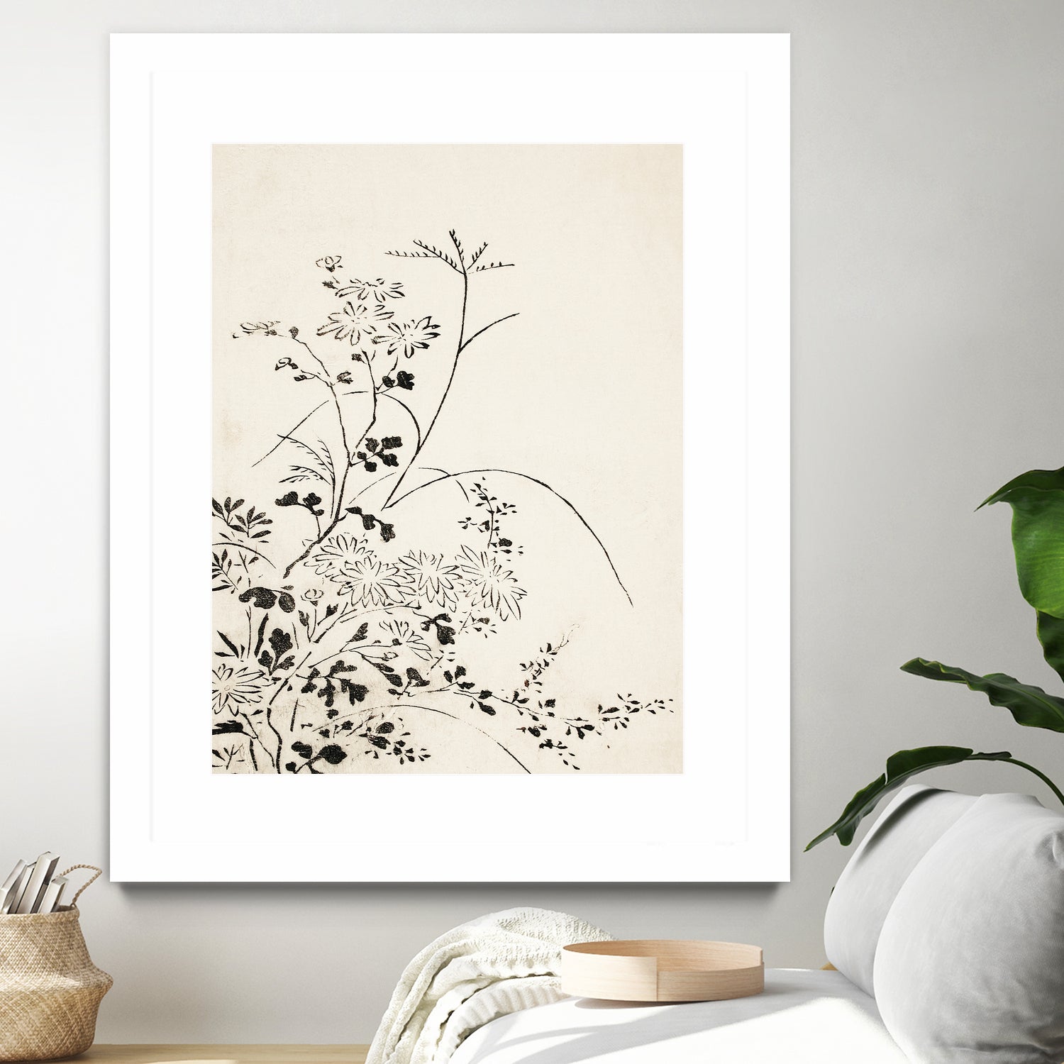 Autumn Flowers and Grasses (1762) by Miyazaki Yuzen on GIANT ART - illustration drawing