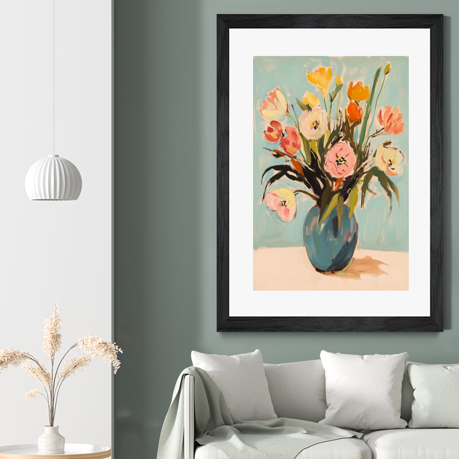Colorful Flowers in Vase by Melloi Art Prints on GIANT ART - flowers and plants colorful