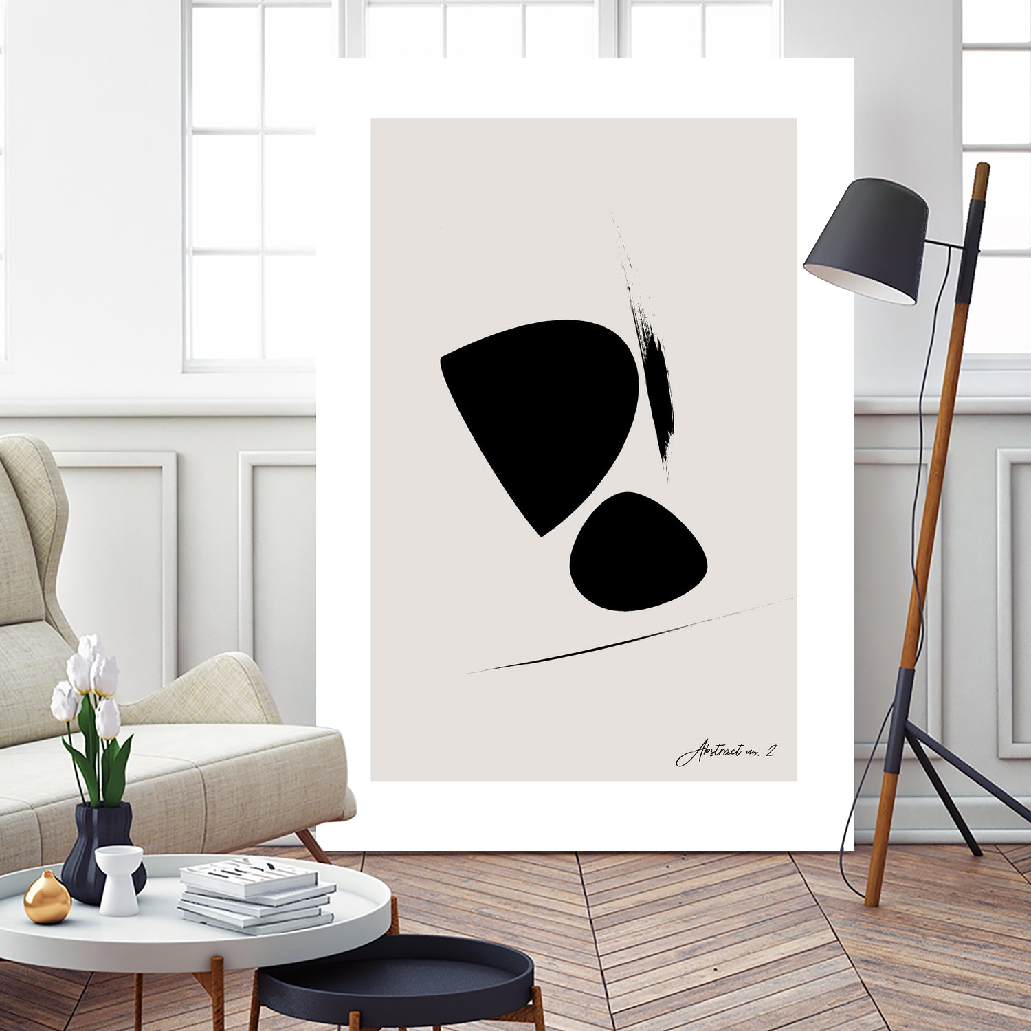 Black Abstract X by Oju Design on GIANT ART - abstract drawing