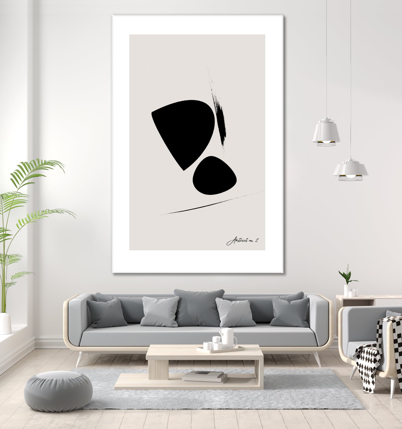 Black Abstract X by Oju Design on GIANT ART - abstract drawing
