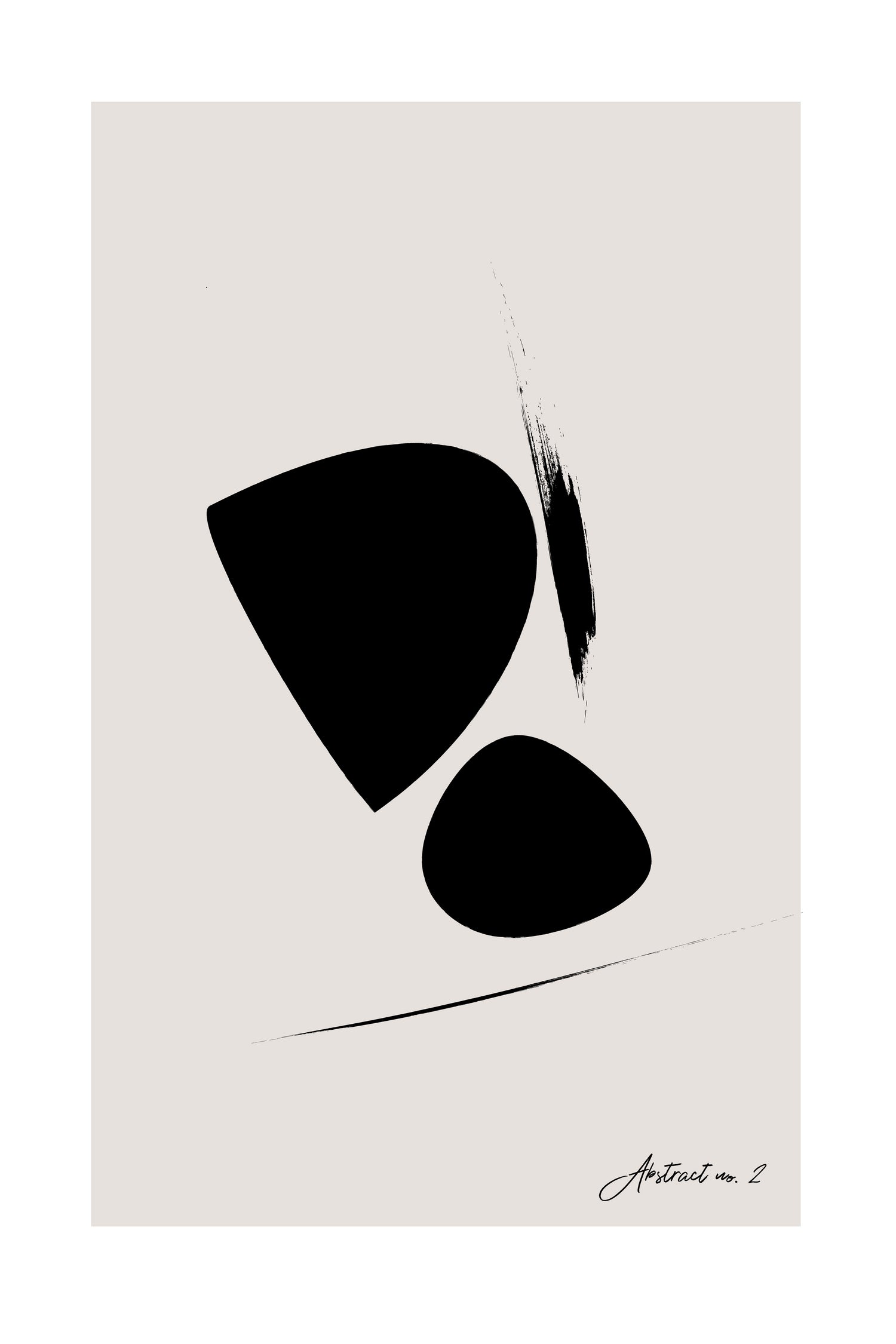 Black Abstract X by Oju Design on GIANT ART - abstract drawing