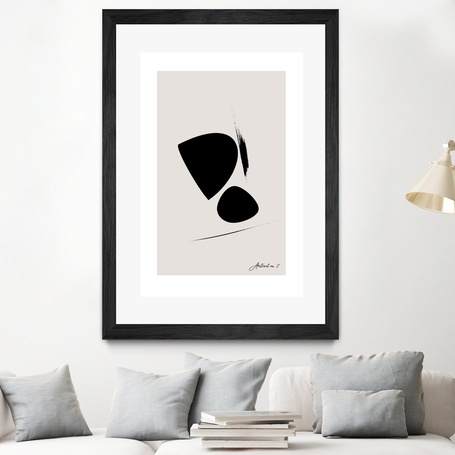 Black Abstract X by Oju Design on GIANT ART - abstract drawing