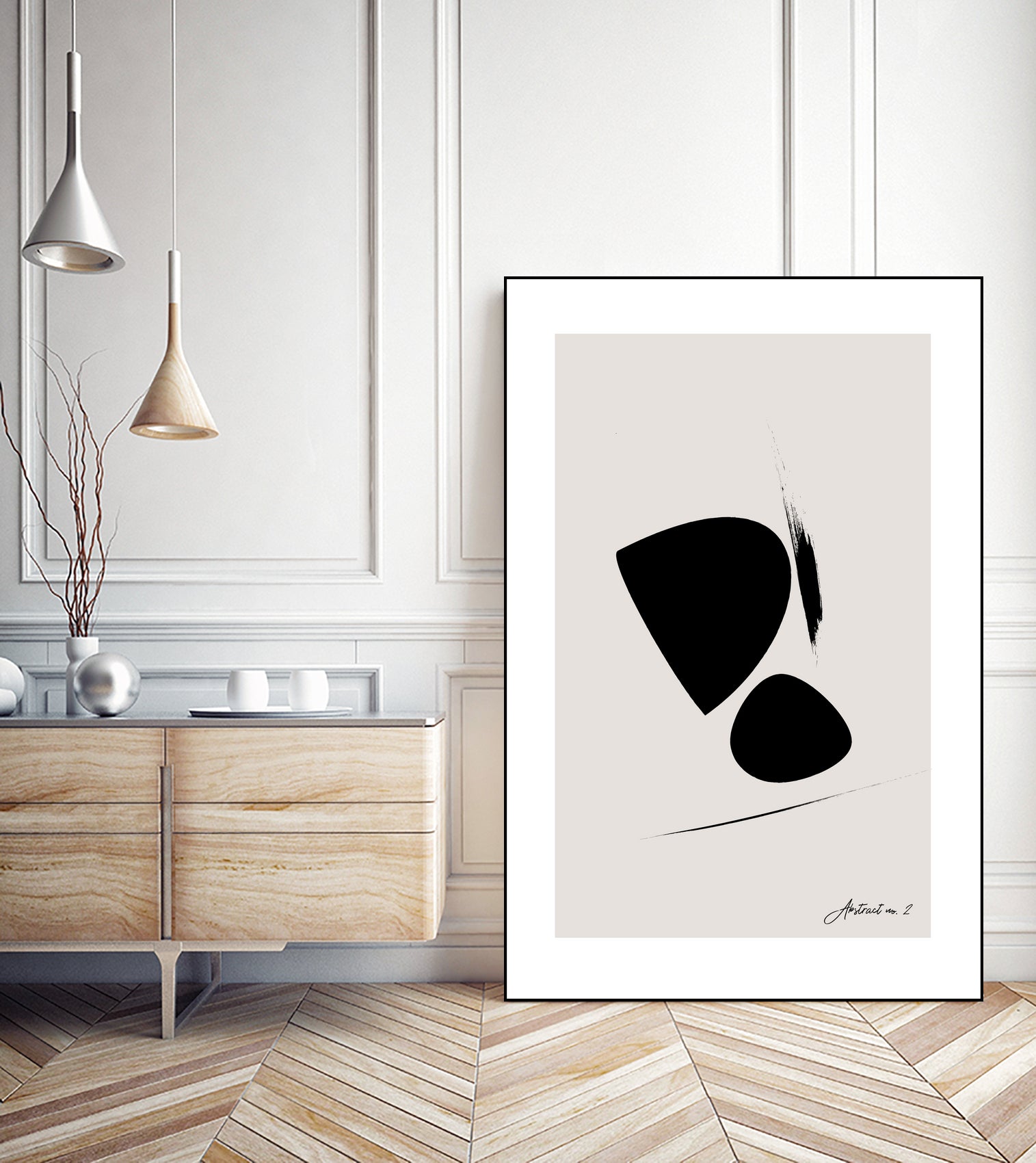 Black Abstract X by Oju Design on GIANT ART - abstract drawing