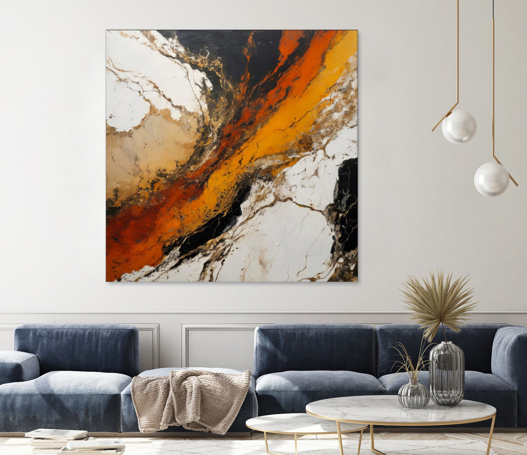 Fiery Marble Flow by Alpenglow Workshop on GIANT ART - abstract art abstract abstract art