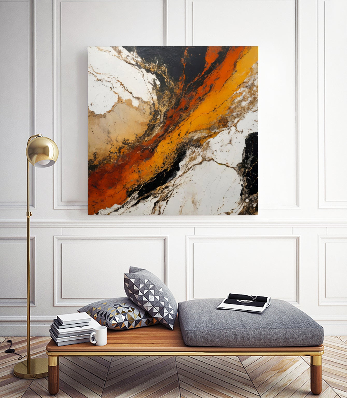 Fiery Marble Flow by Alpenglow Workshop on GIANT ART - abstract art abstract abstract art