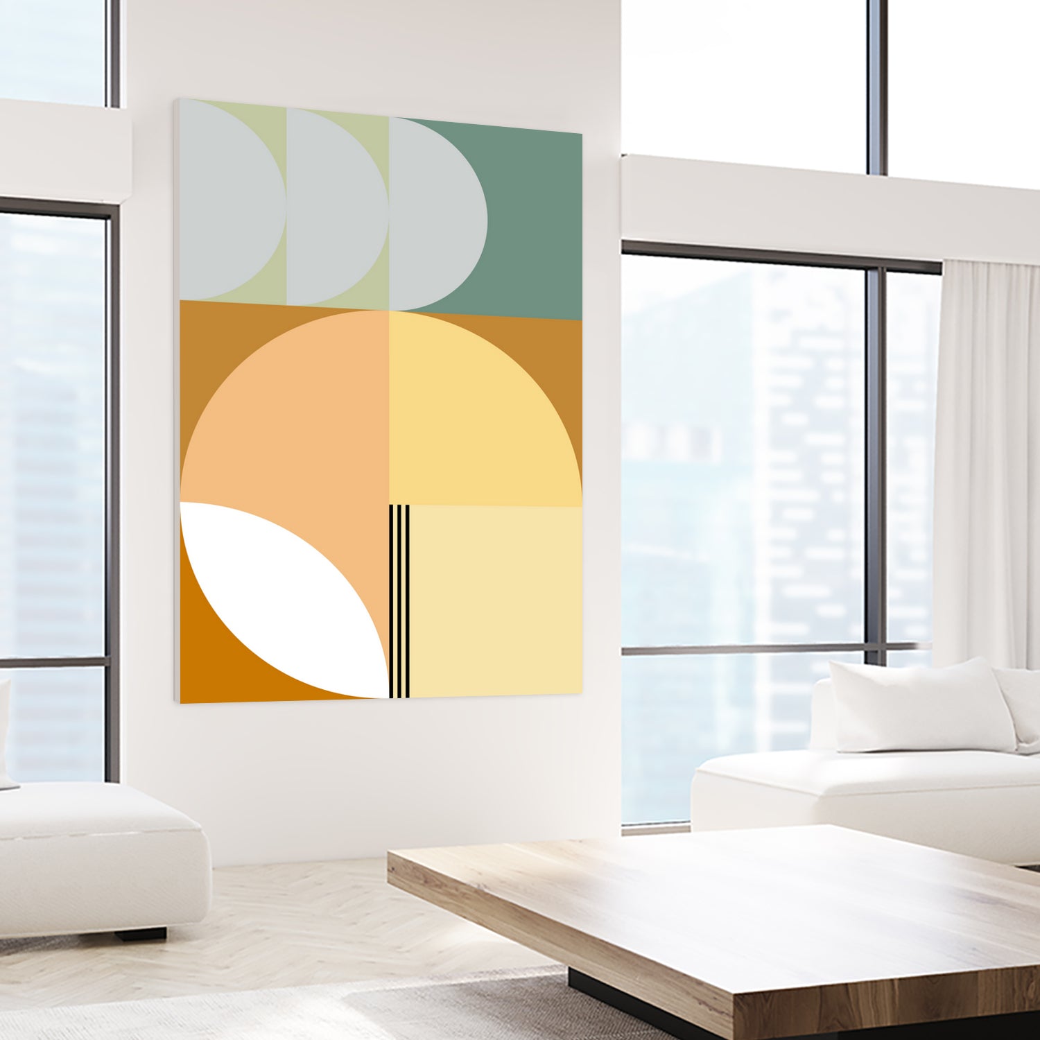 Mid Century Geometric Abstract 03 by Nilesh Kulkarni on GIANT ART - abstract abstract