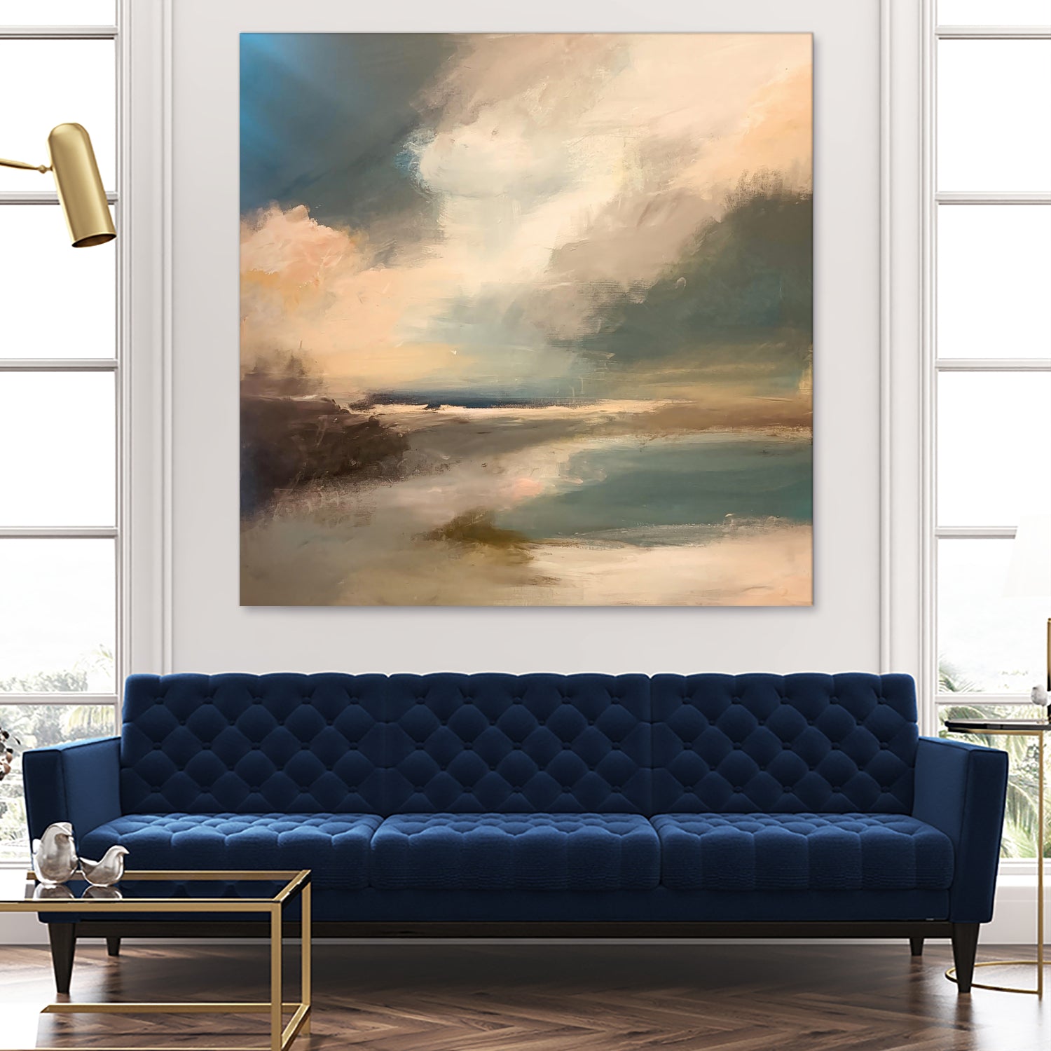 Serene Seascape Under a Dynamic Sky by Anna-Karin Bergius on GIANT ART - abstract landscape nature and landscapes abstract landscape