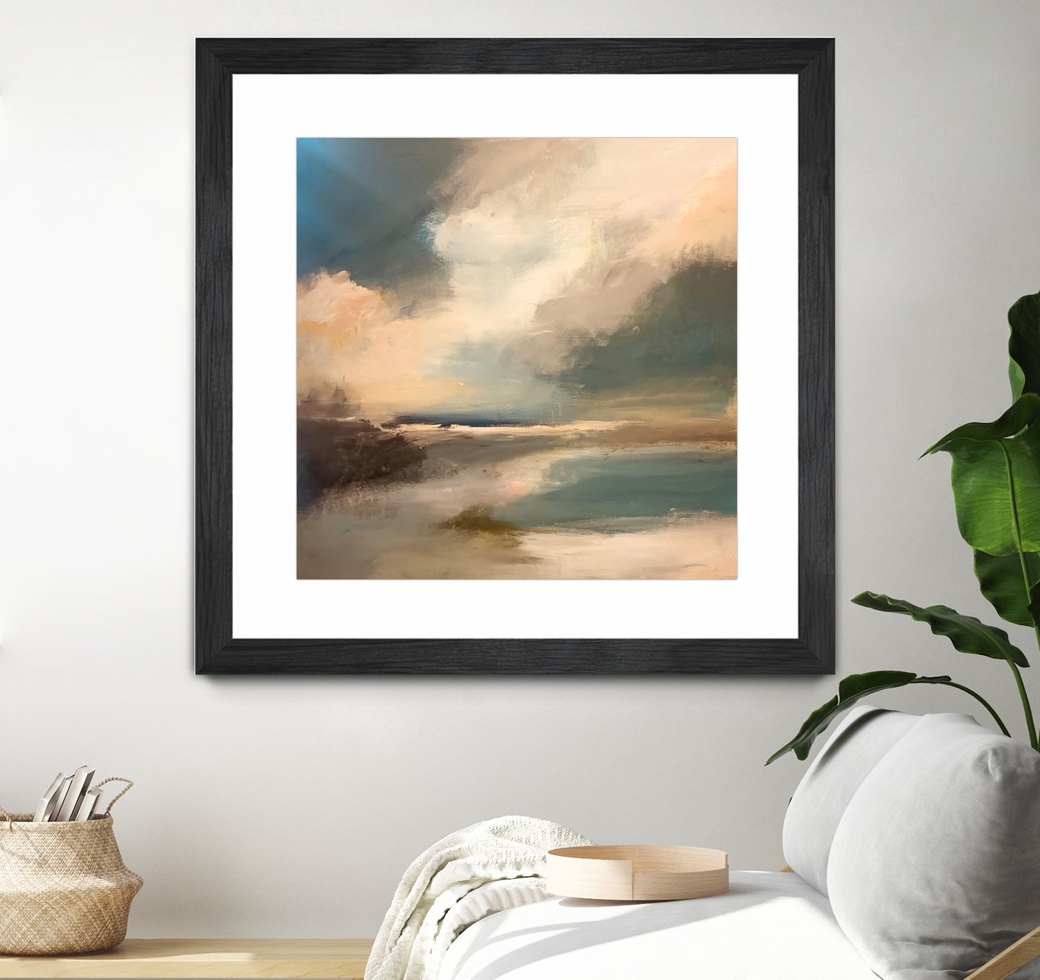 Serene Seascape Under a Dynamic Sky by Anna-Karin Bergius on GIANT ART - abstract landscape nature and landscapes abstract landscape
