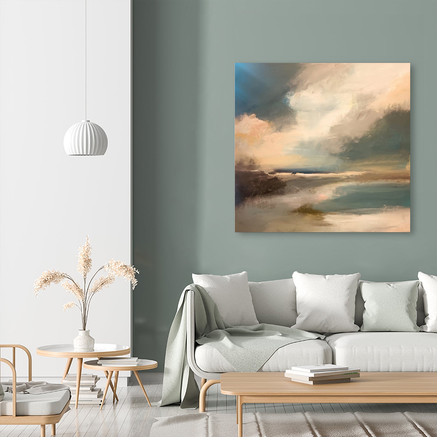 Serene Seascape Under a Dynamic Sky by Anna-Karin Bergius on GIANT ART - abstract landscape nature and landscapes abstract landscape