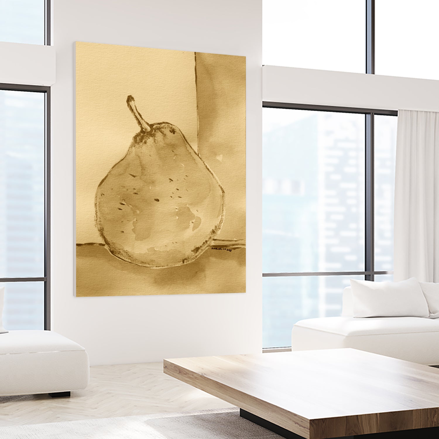 Golden Pear Shimmer by Santhosh ch on GIANT ART - 12763 illustration