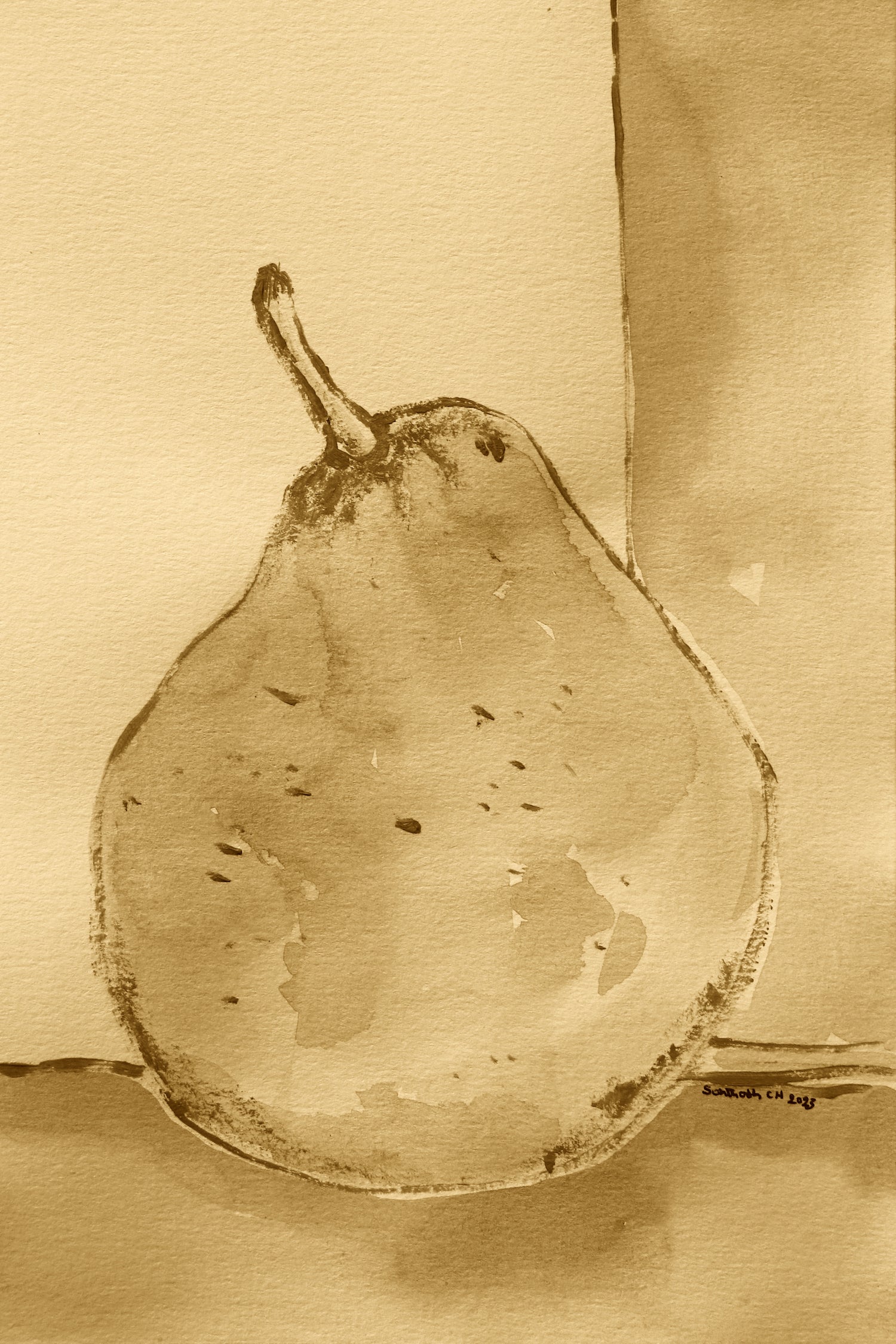 Golden Pear Shimmer by Santhosh ch on GIANT ART - 12763 illustration