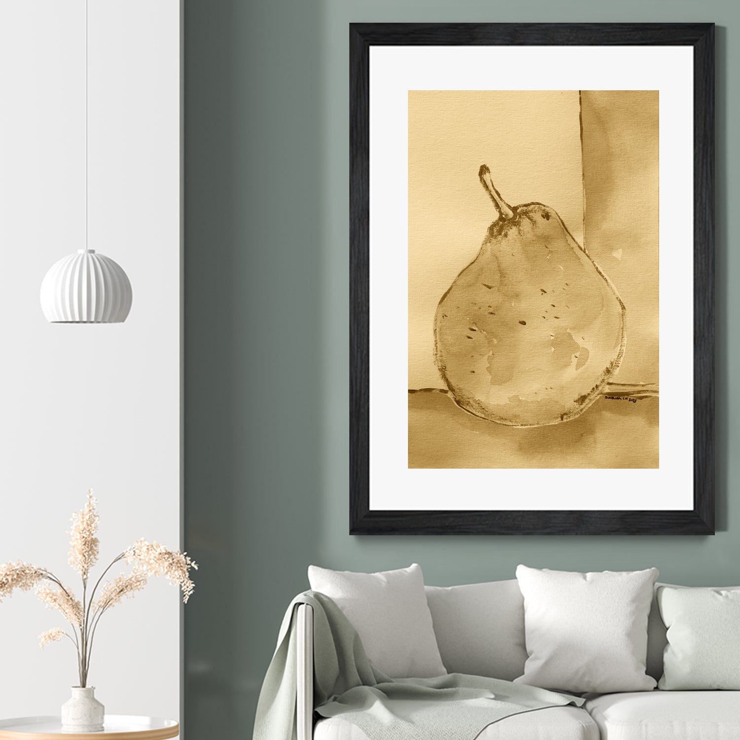 Golden Pear Shimmer by Santhosh ch on GIANT ART - 12763 illustration