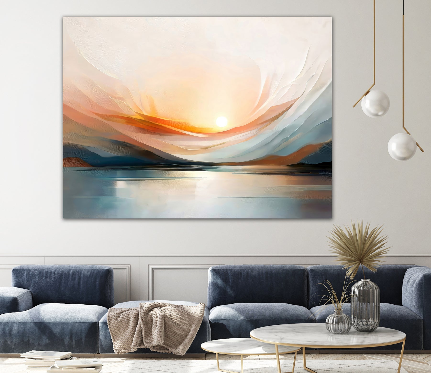 Sunset Over A Calm Body Of Water by Alpenglow Workshop on GIANT ART - abstract abstract sunset