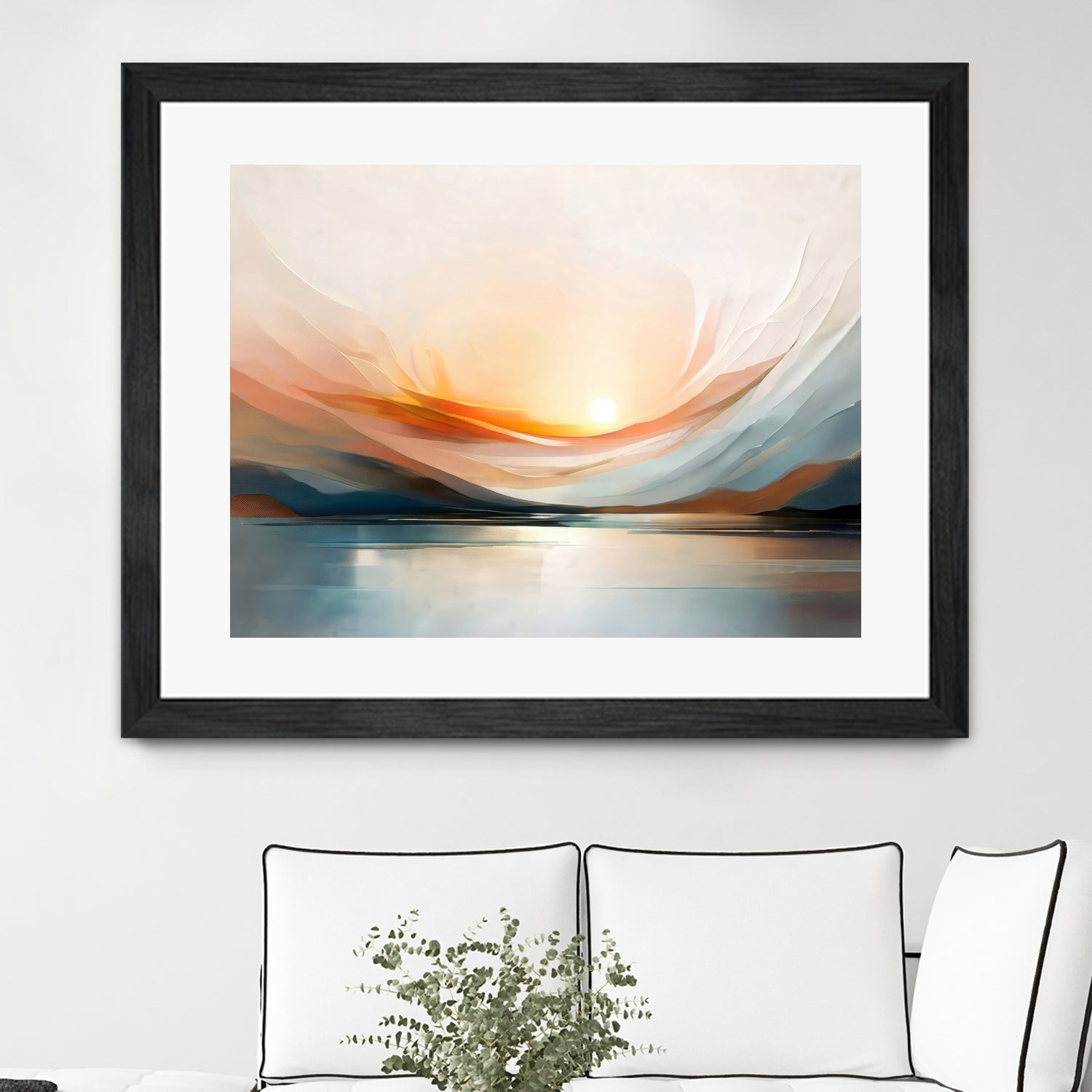 Sunset Over A Calm Body Of Water by Alpenglow Workshop on GIANT ART - abstract abstract sunset