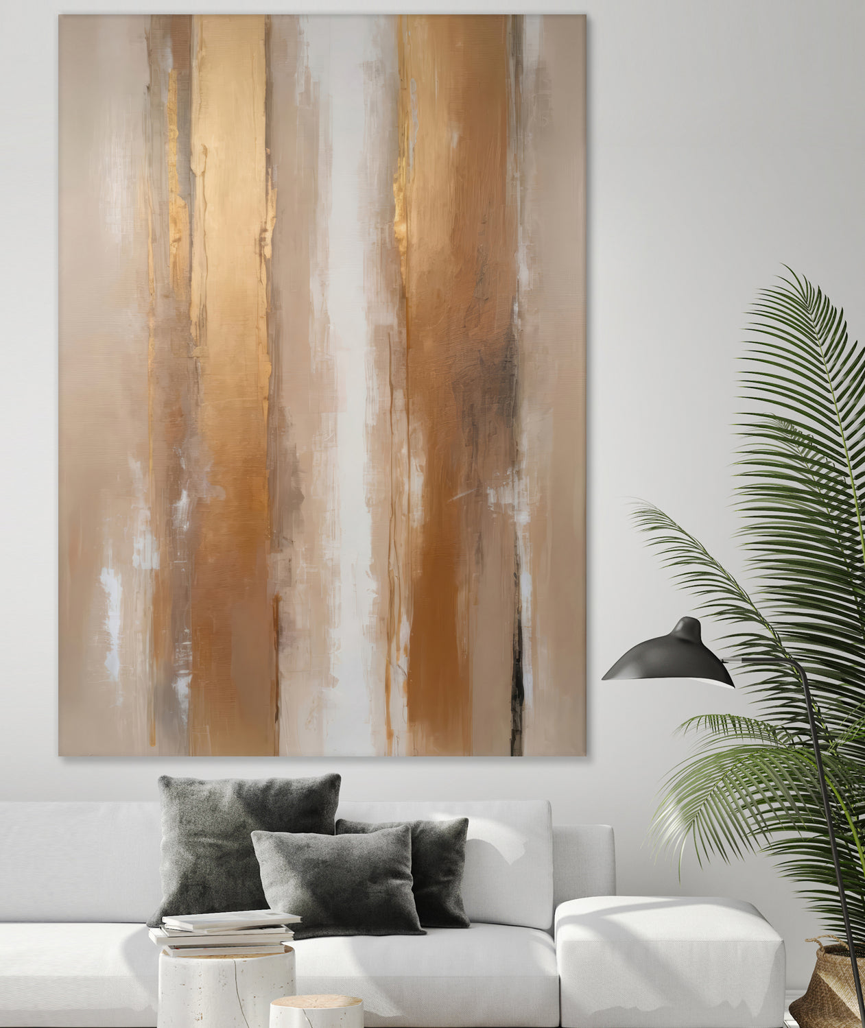 Stripes In Soft Neutrals by Alpenglow Workshop on GIANT ART - abstract abstract wall art