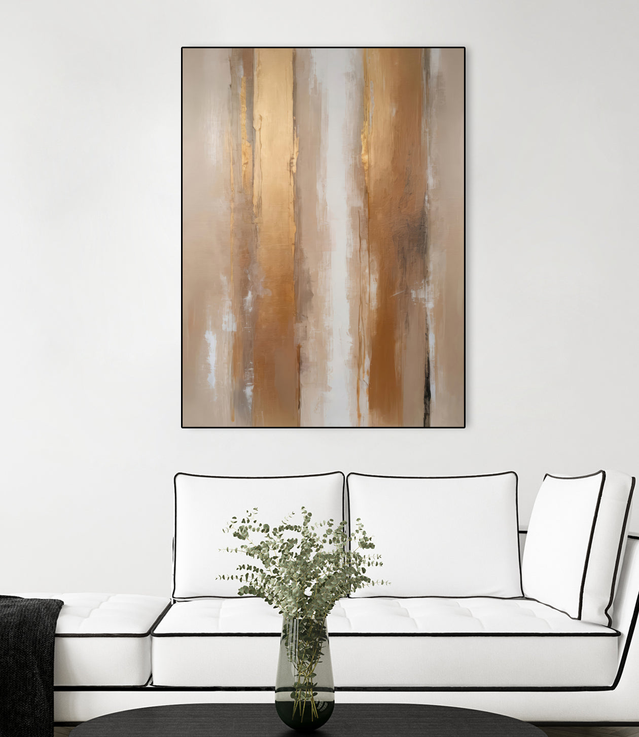 Stripes In Soft Neutrals by Alpenglow Workshop on GIANT ART - abstract abstract wall art