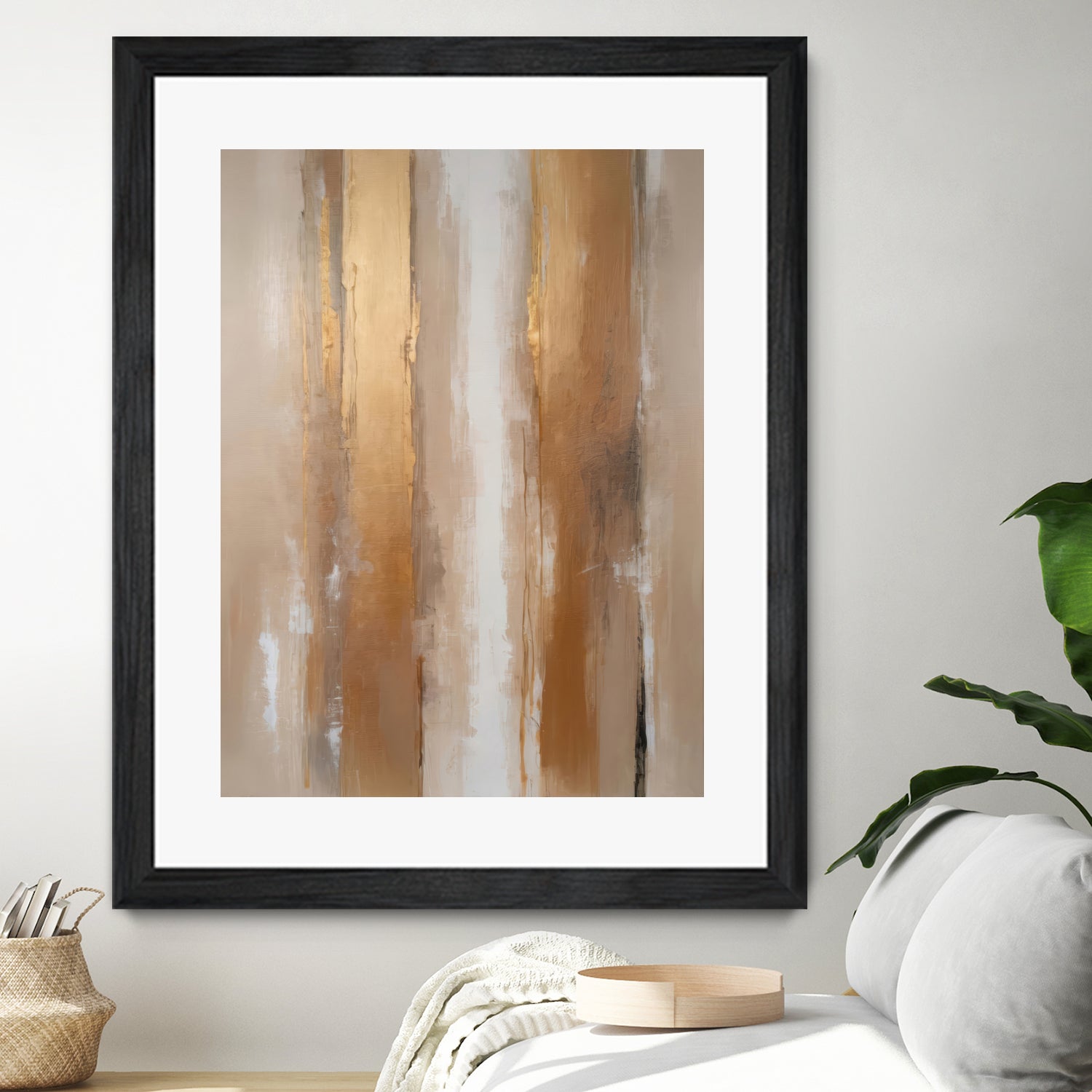 Stripes In Soft Neutrals by Alpenglow Workshop on GIANT ART - abstract abstract wall art