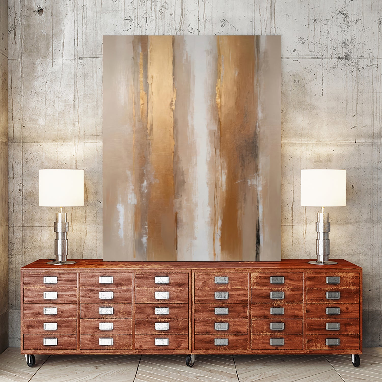 Stripes In Soft Neutrals by Alpenglow Workshop on GIANT ART - abstract abstract wall art