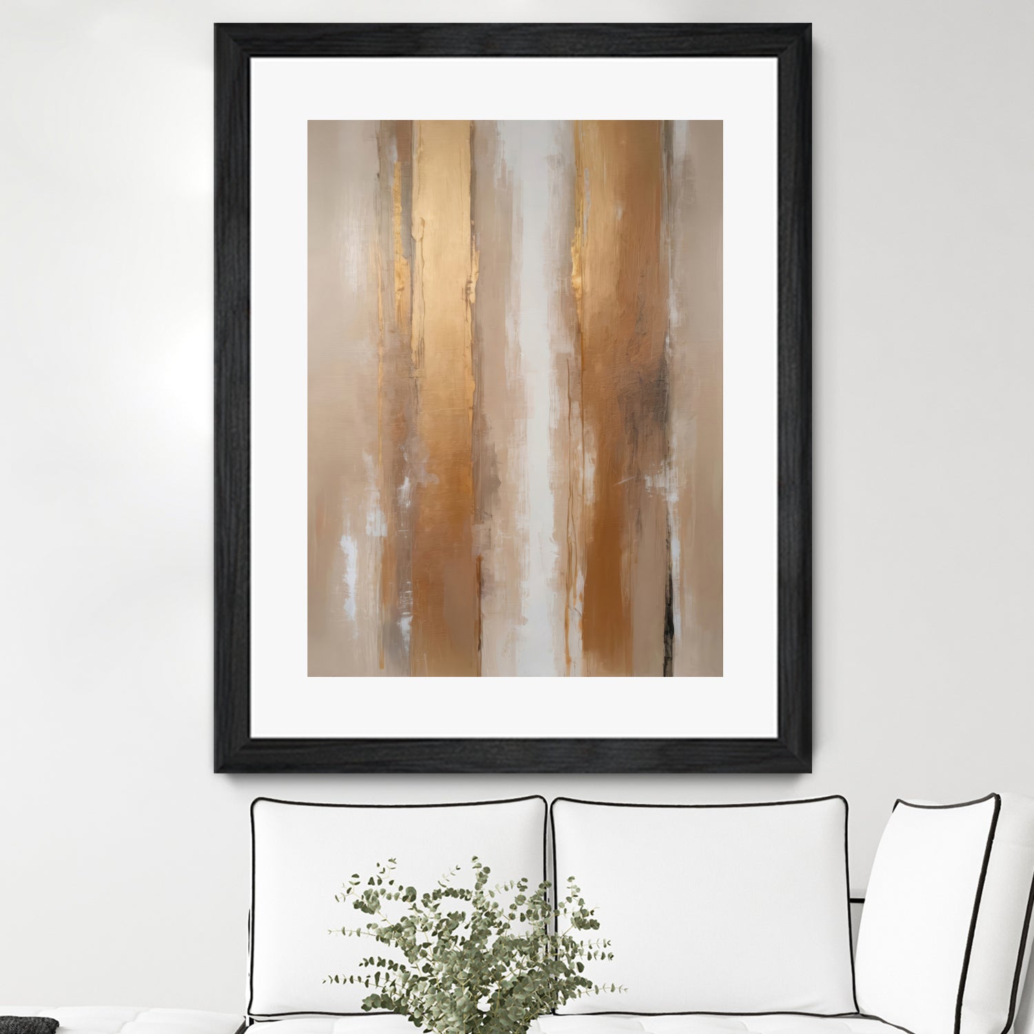 Stripes In Soft Neutrals by Alpenglow Workshop on GIANT ART - abstract abstract wall art