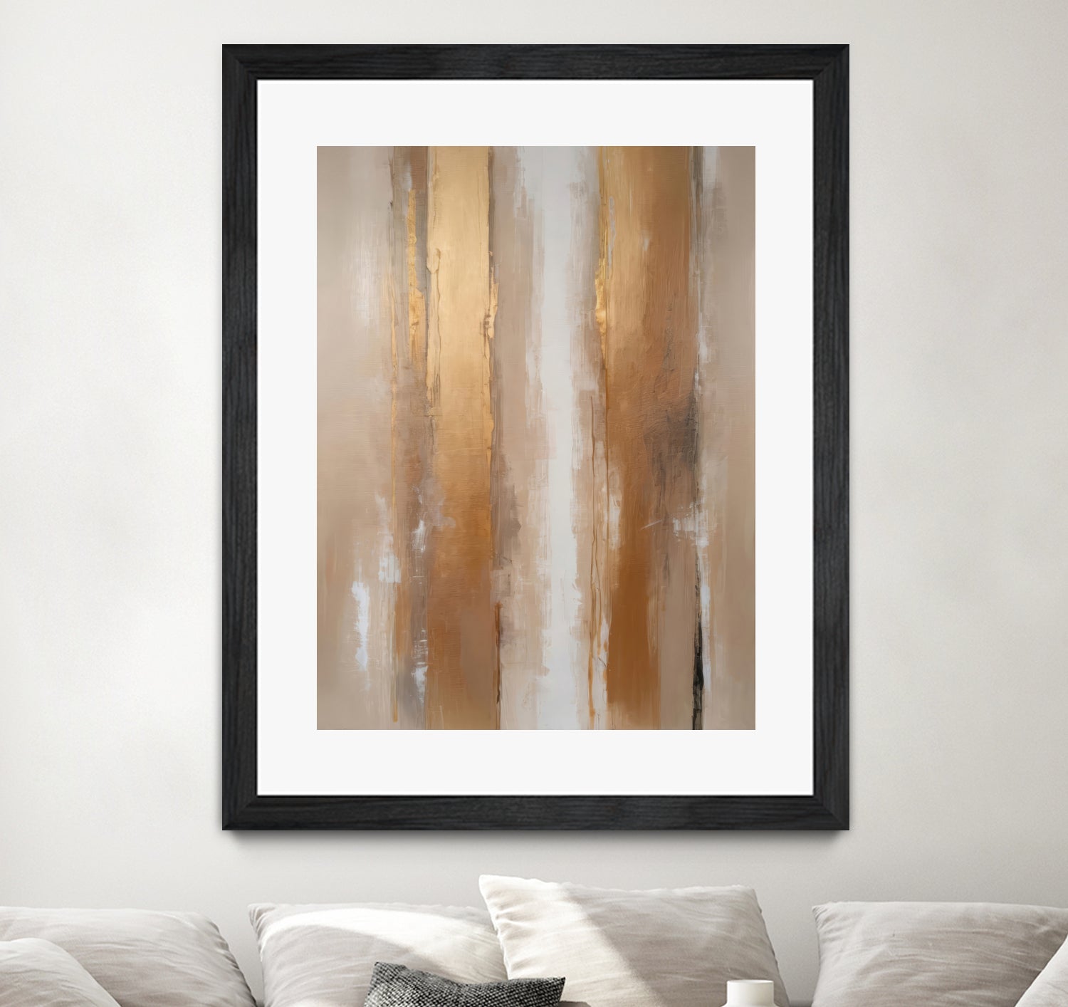 Stripes In Soft Neutrals by Alpenglow Workshop on GIANT ART - abstract abstract wall art