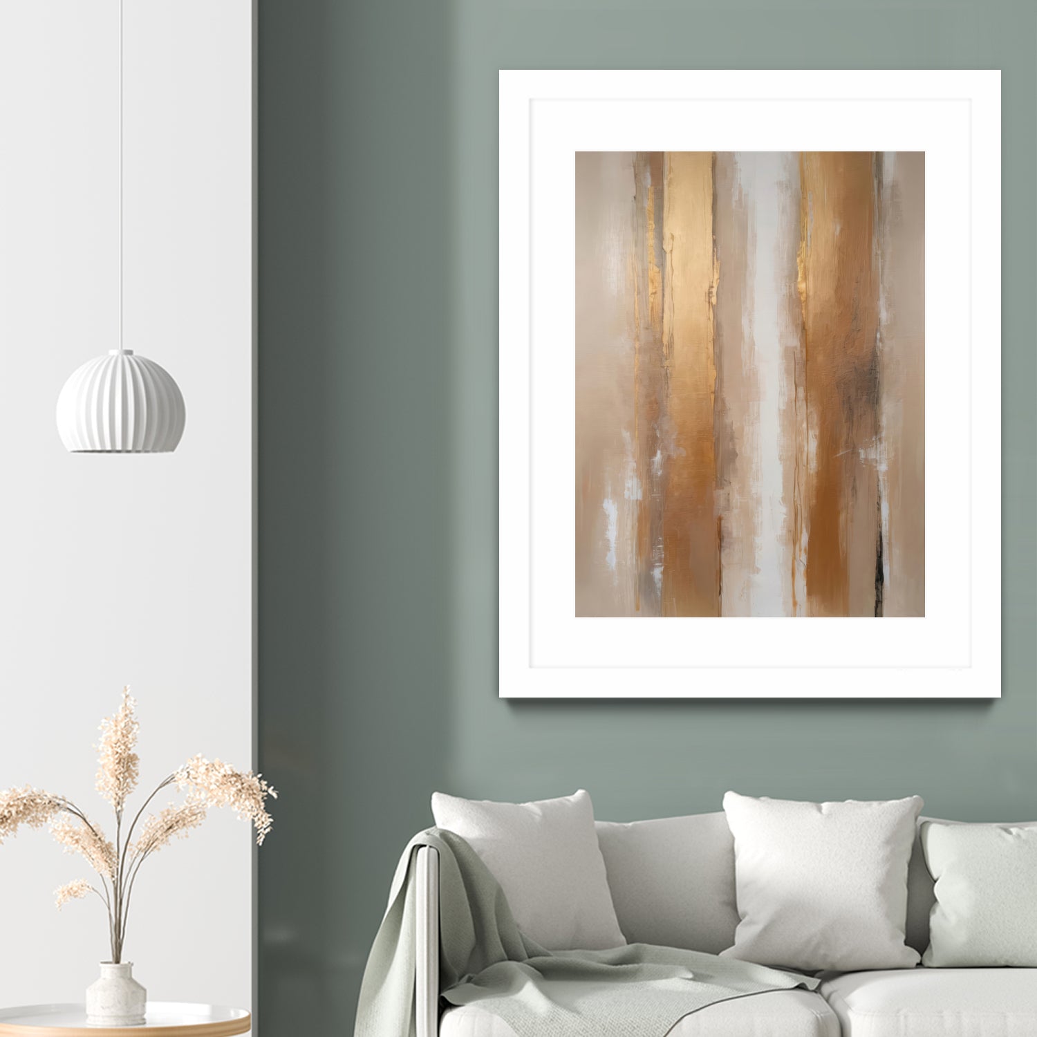 Stripes In Soft Neutrals by Alpenglow Workshop on GIANT ART - abstract abstract wall art