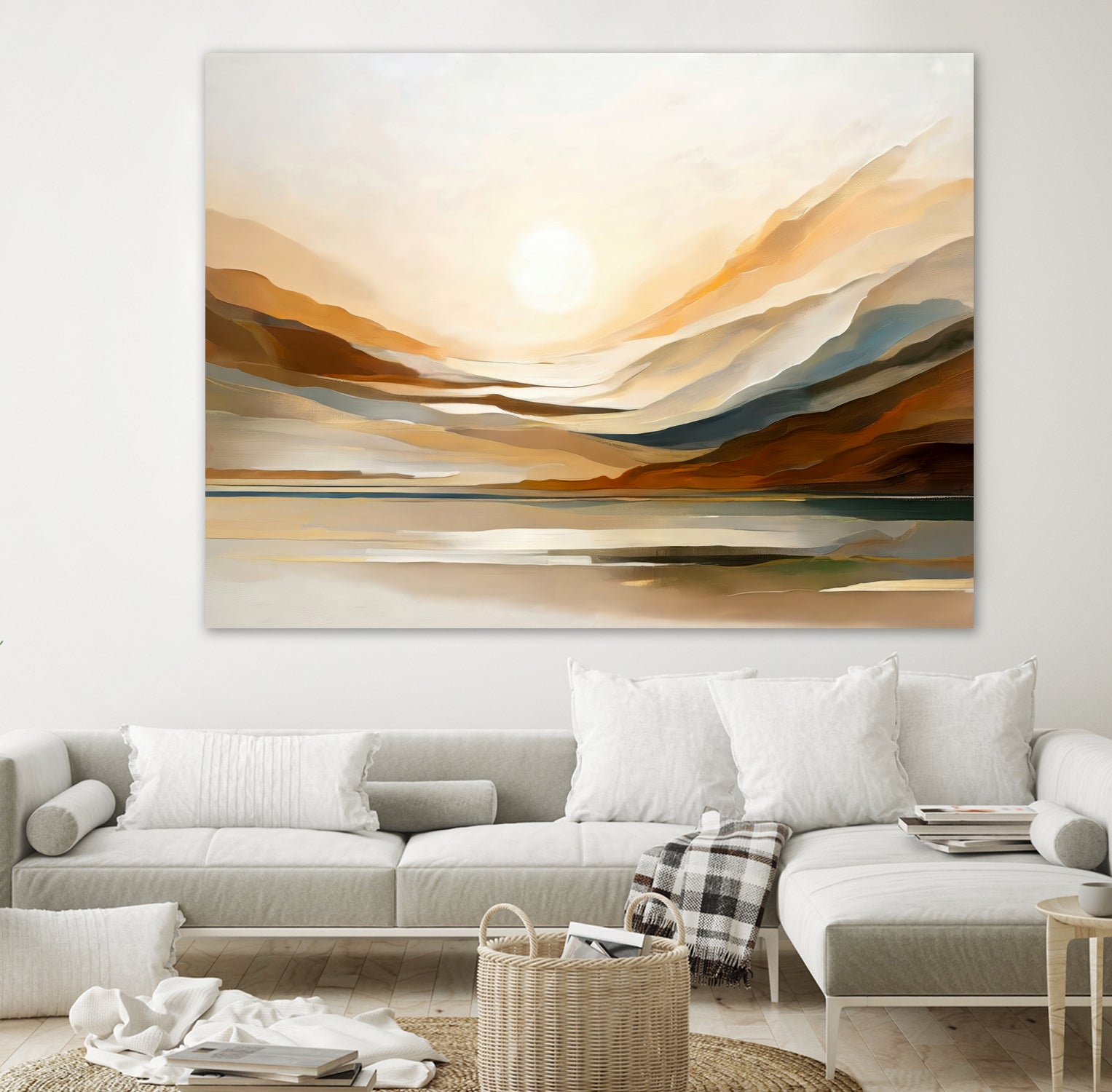 Sunset Through Misty Peaks by Alpenglow Workshop on GIANT ART - abstract abstract landscape