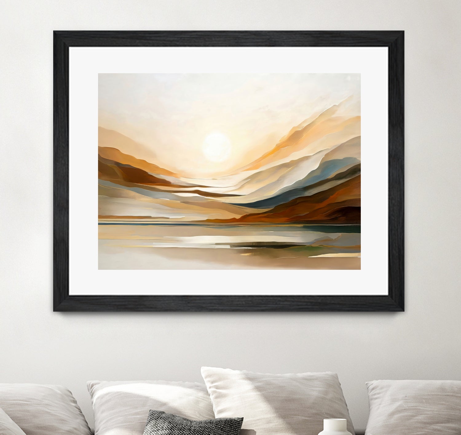 Sunset Through Misty Peaks by Alpenglow Workshop on GIANT ART - abstract abstract landscape