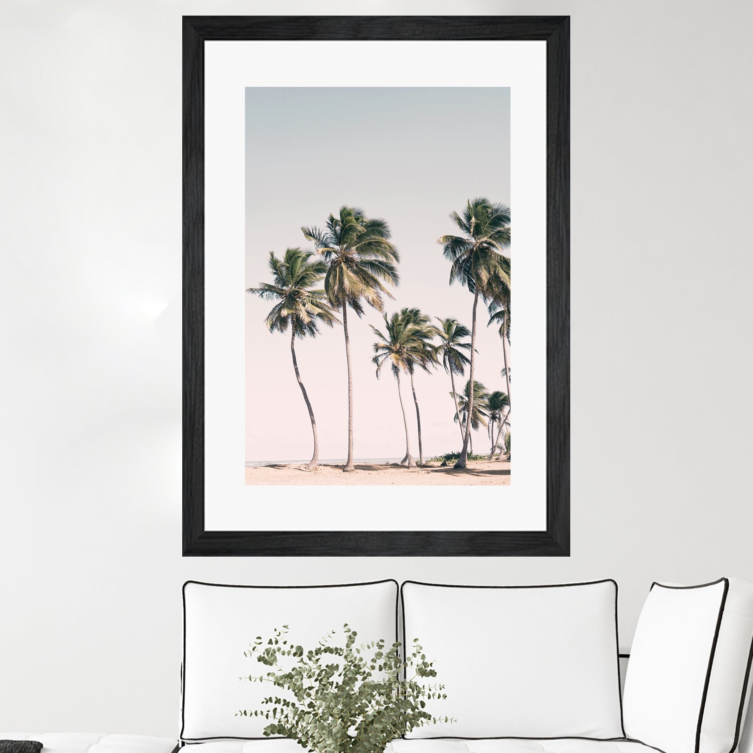 Blush Tropical Trees by Kathrin Pienaar on GIANT ART - palm trees palm trees