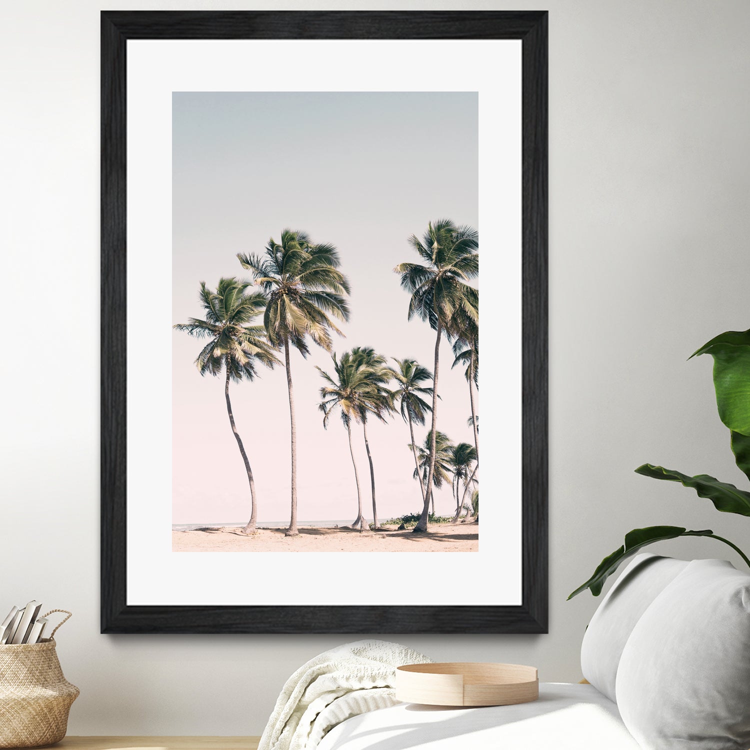 Blush Tropical Trees by Kathrin Pienaar on GIANT ART - palm trees palm trees
